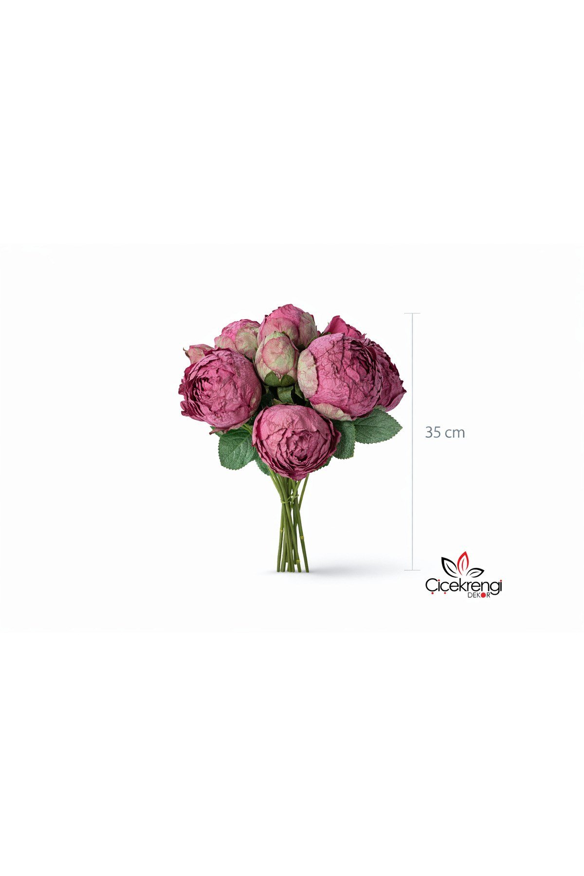 Premium Şakayık Demeti 35 cm – Yapay Pembe Şakayık Buketi | Dekoratif Çiçek, Gelin Buketi, Salon S