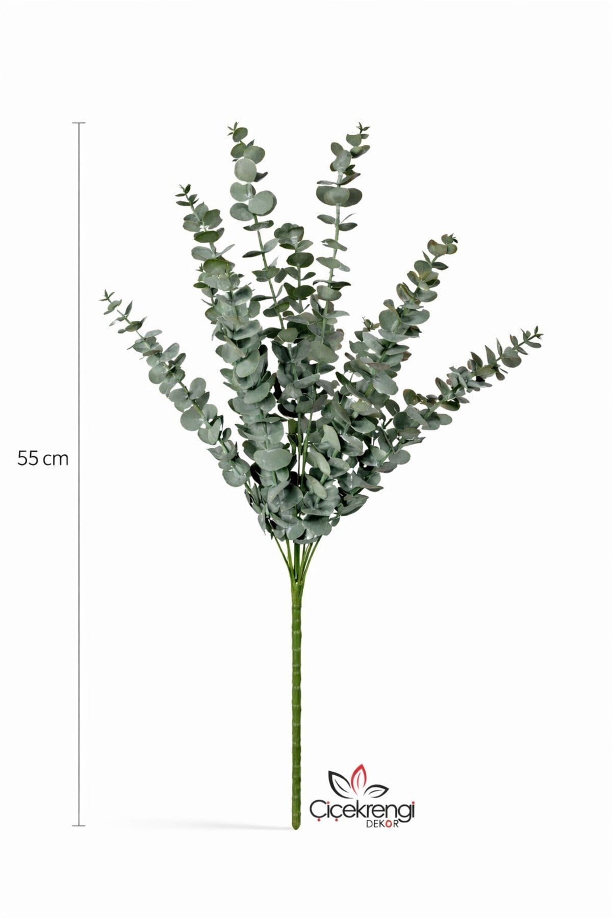 Premium Yapay Okaliptus Demeti 55 cm – Doğal Görünümlü Dekoratif Okaliptus