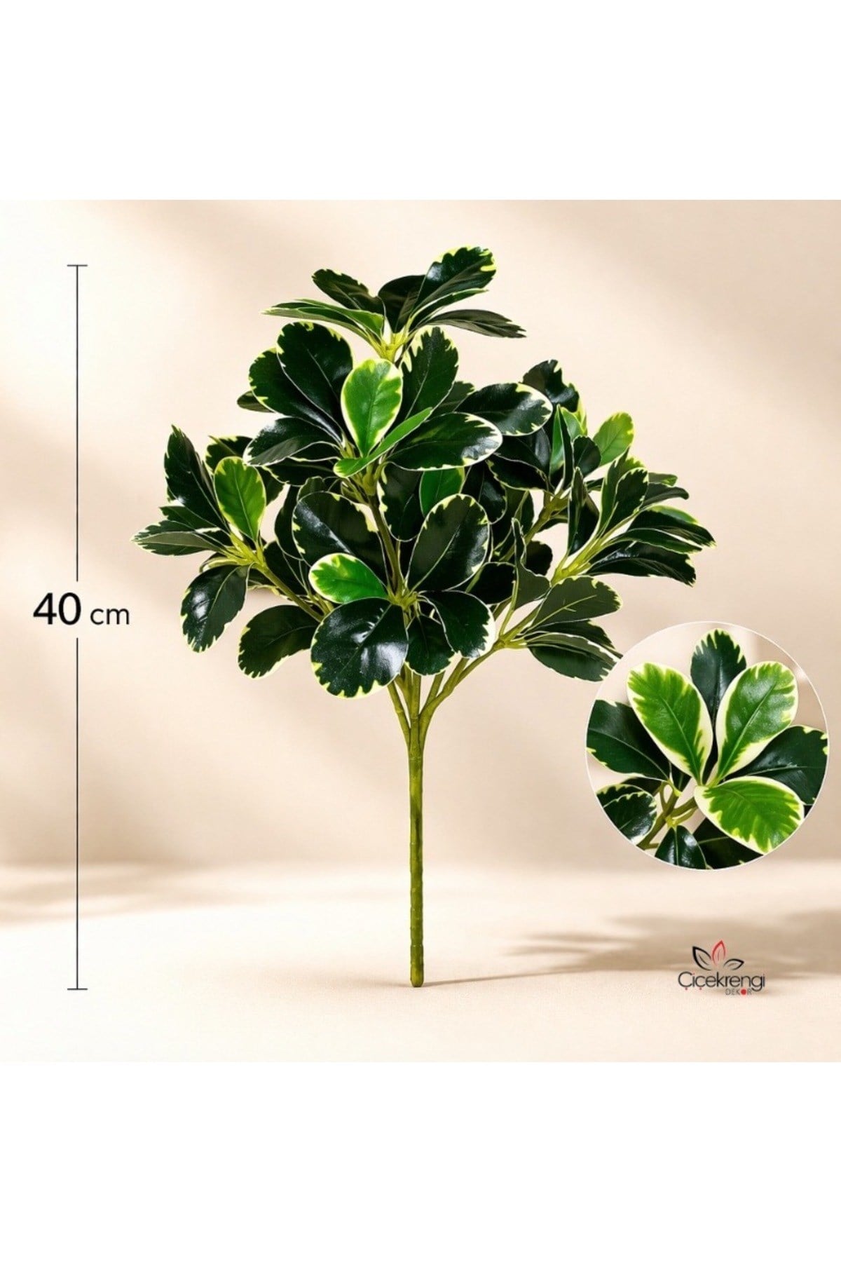 Premium Yapay Şeflera Bitki 40 cm – Gerçekçi Görünümlü Dekoratif Yeşil Bitki