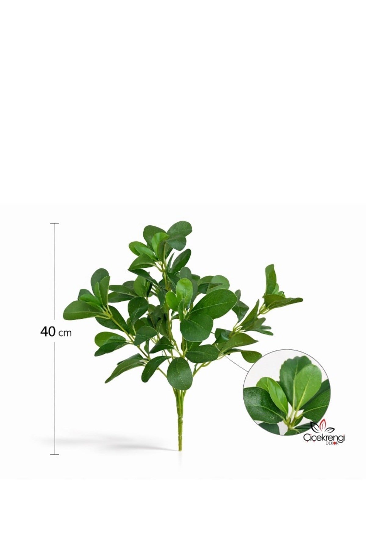 Premium Yapay Yeşil Şeflera Dalı 40 cm – Gerçekçi Schefflera Bitki Dalı |