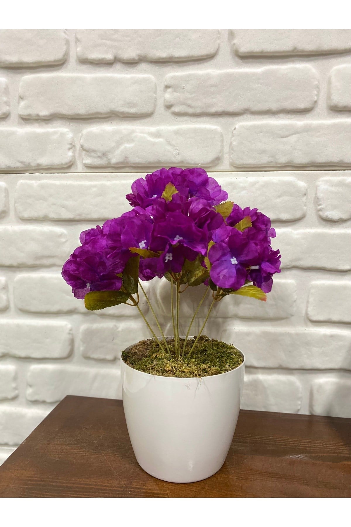 Yapay Ortanca Çiçeği 7 Dal 35 cm