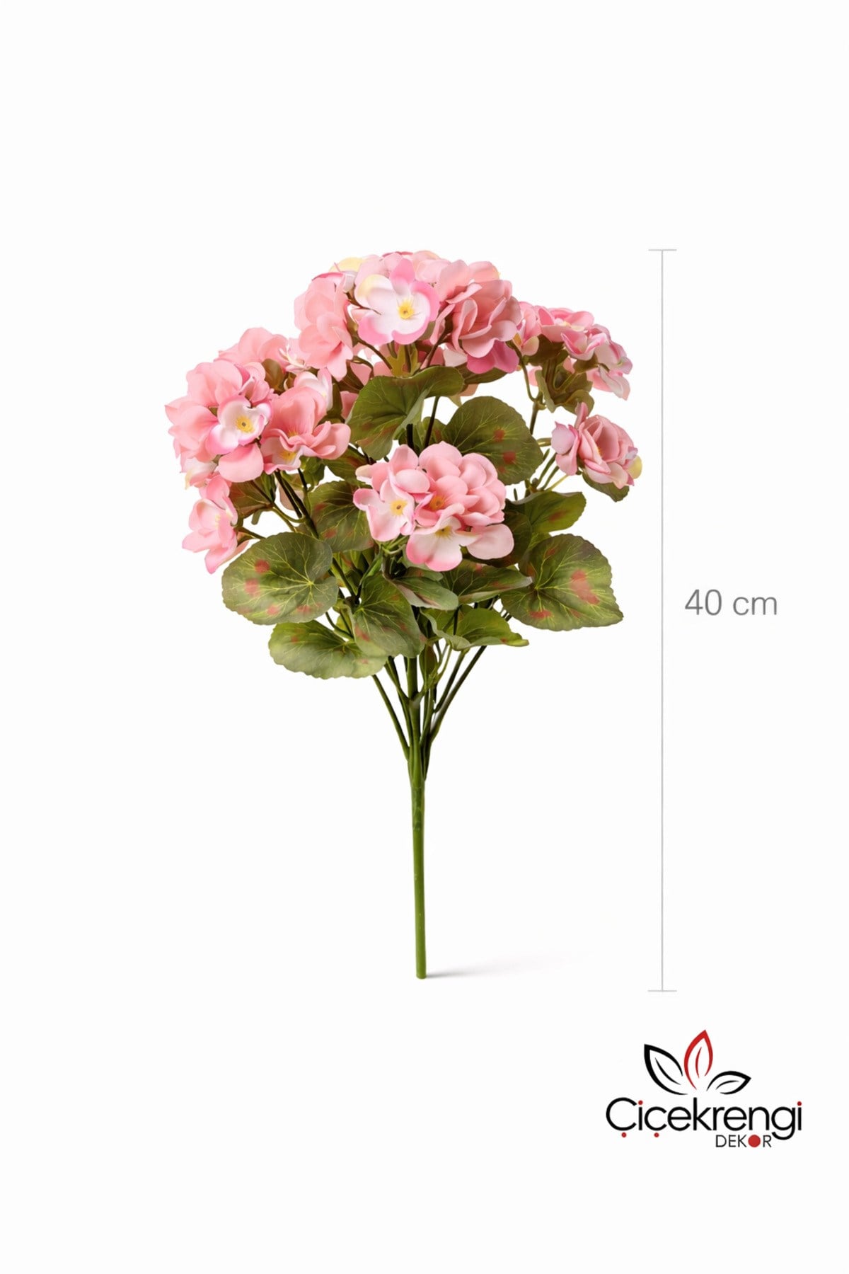 Yapay Pembe Sardunya Demeti 40 cm – Gerçek Görünümlü Dekoratif Çiçek
