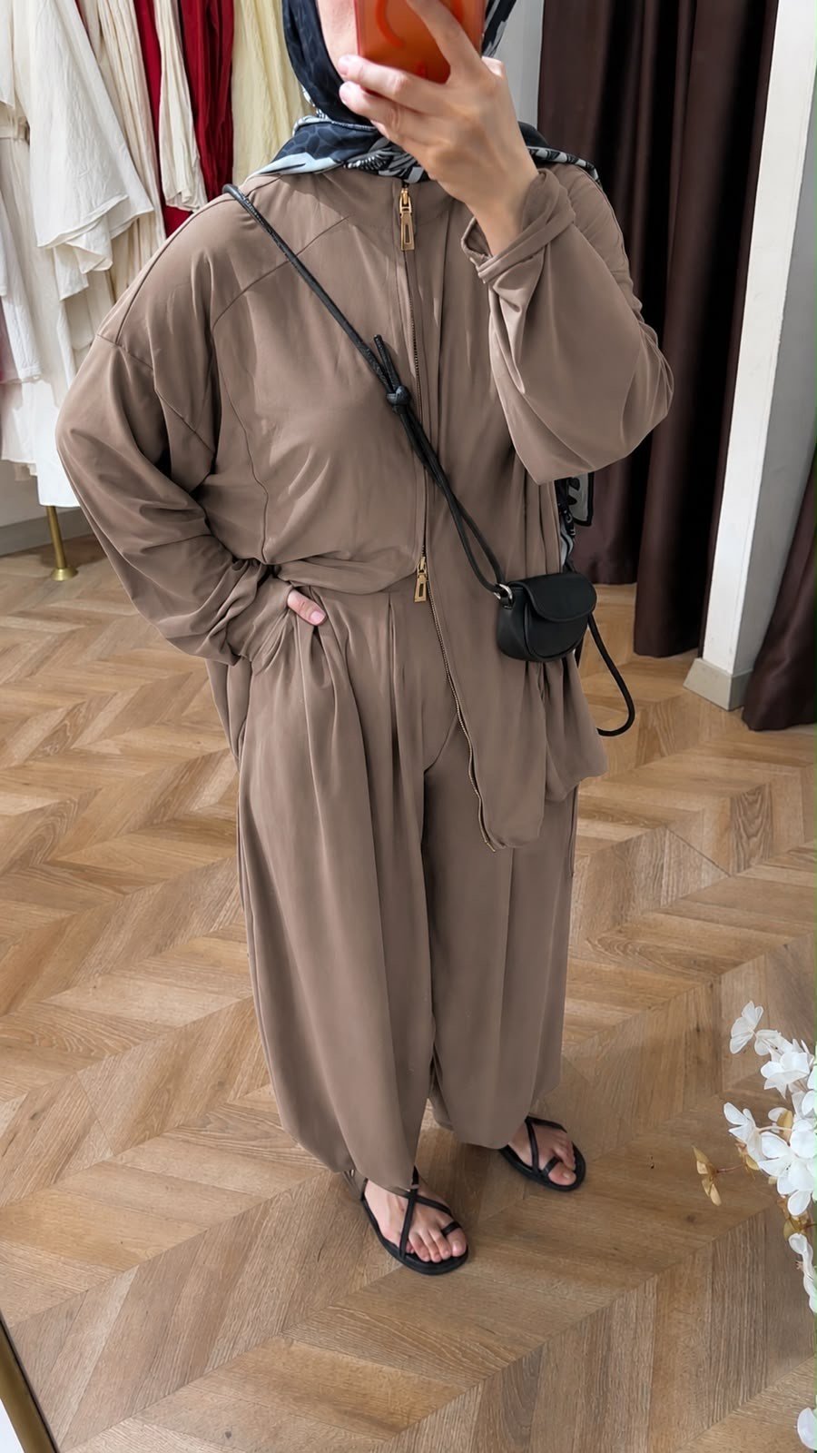 Chiffon takım vizon