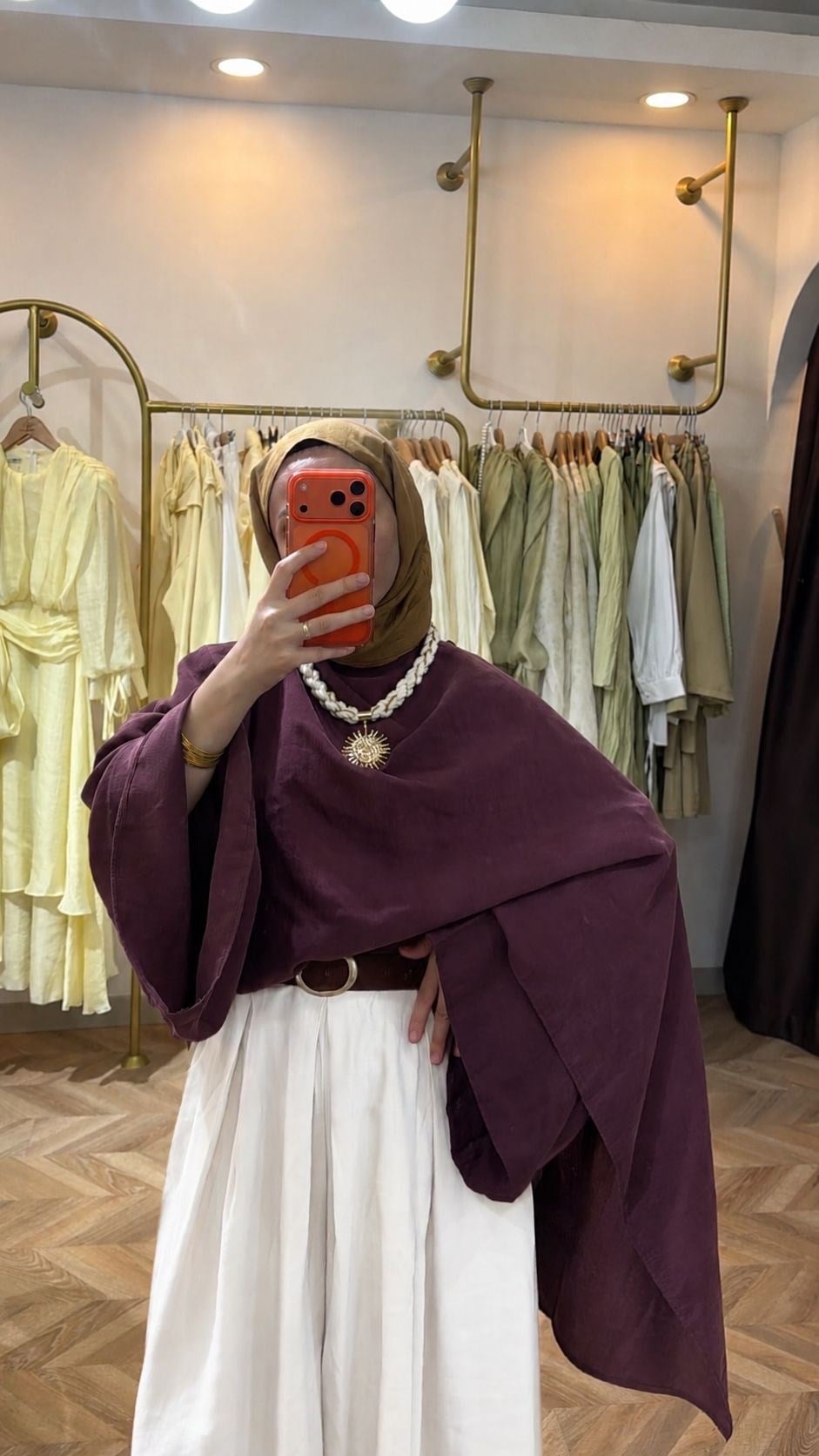 Pelerinli Bluz bordo