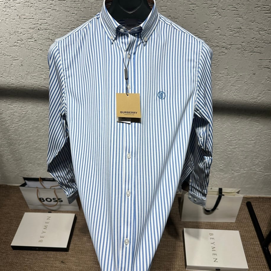 Burberry koyu mavi premium gömlek