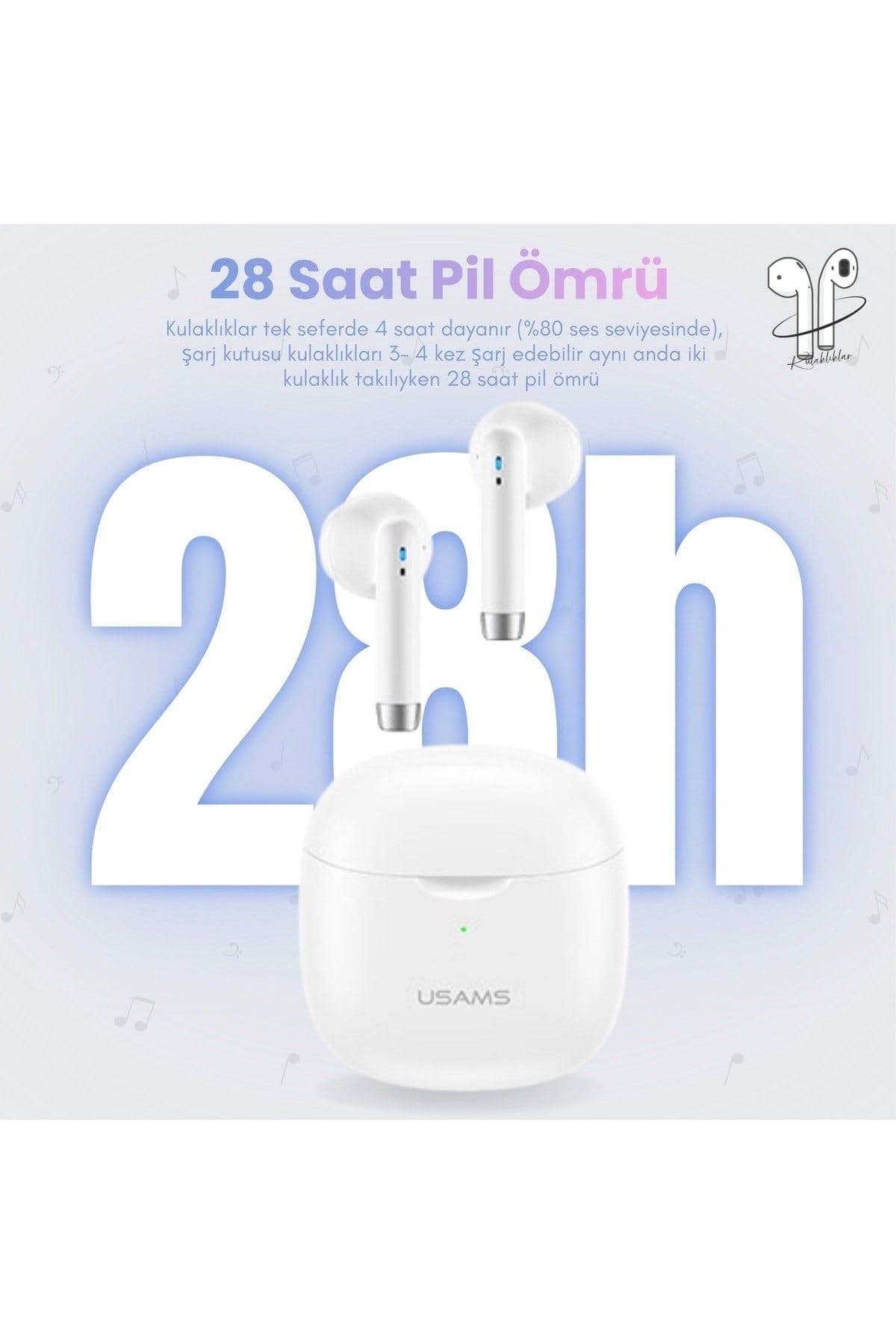 -ıa04 Ios/android Uyumlu Bt5.0 Tws Bluetooth Kulaklık-beyaz