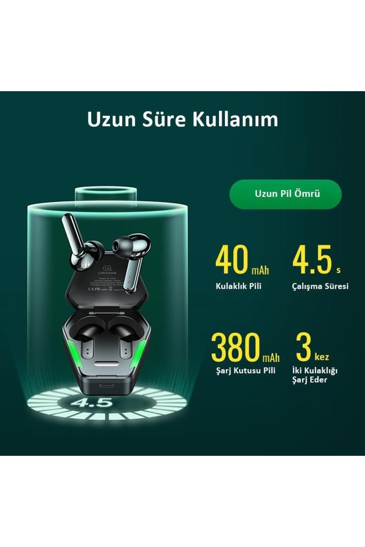 -jy01 3d Ses Rgb Tws Gaming Oyuncu Kulak Içi Kulaklık T13305