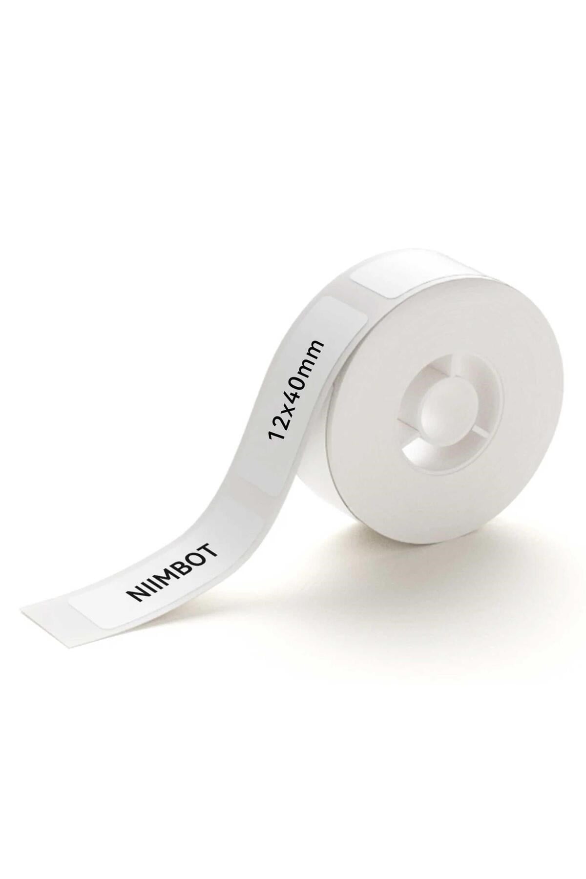 12x40mm 160 Adet ( D11, D110, D101, H1S) Termal Etiket-Beyaz