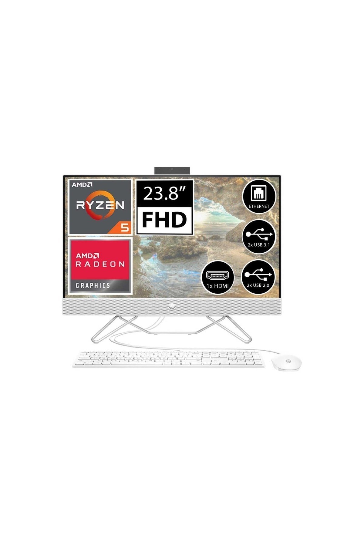 205 G8 6d388ea Ryzen5 5625u 8gb 512ssd 23.8