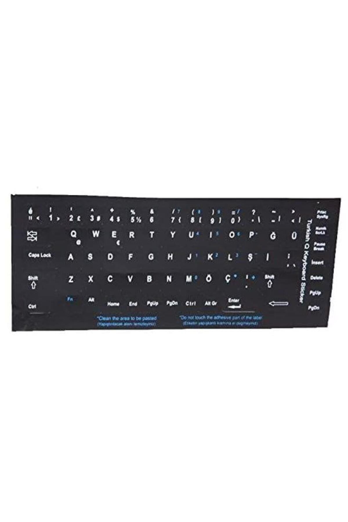300161 Notebook Q Türkçe Klavye Etiketi,siyah