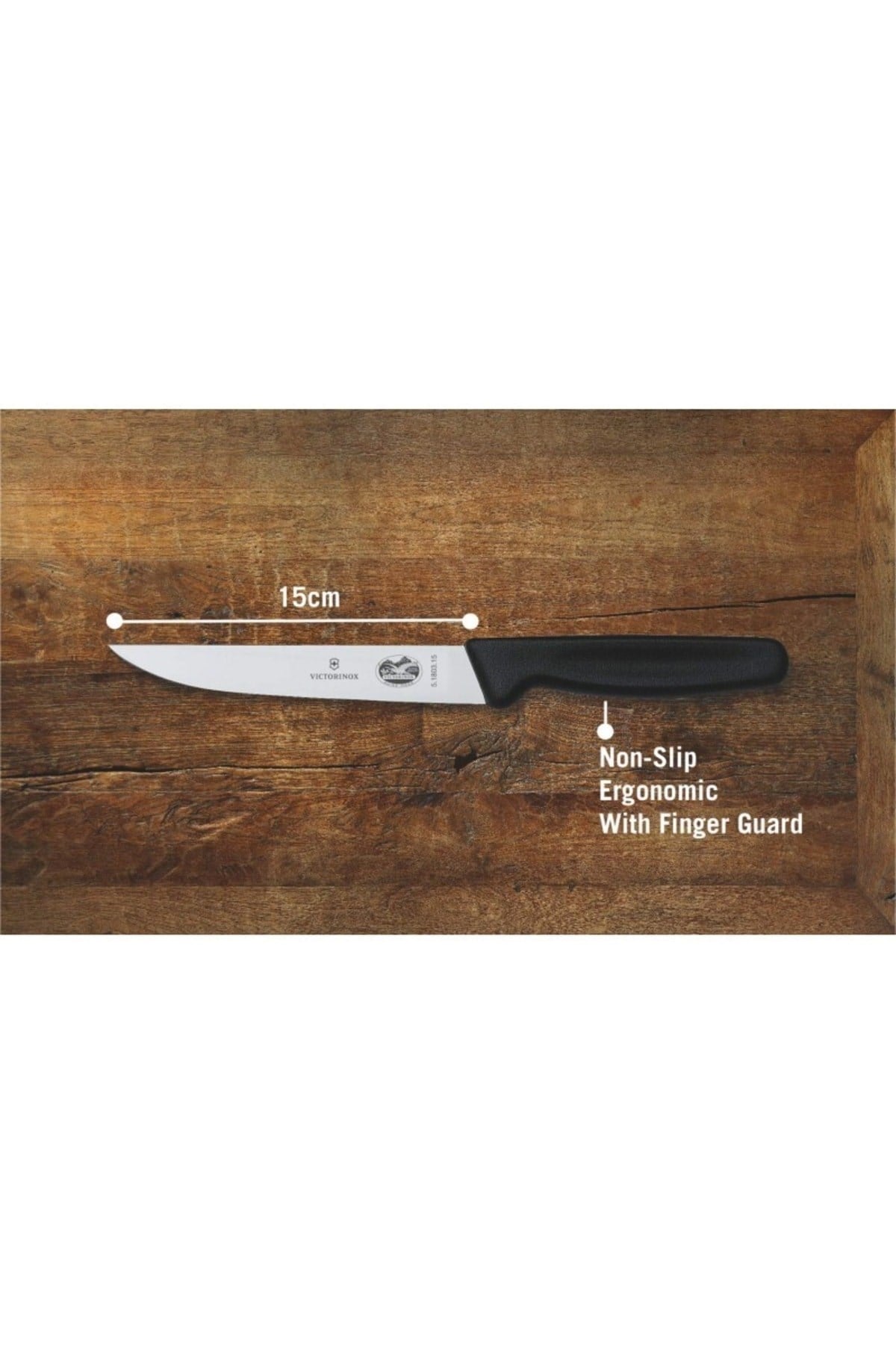 5.1803.15b Dılımleme Bıçak 15 Cm Dar Agız Sıyah