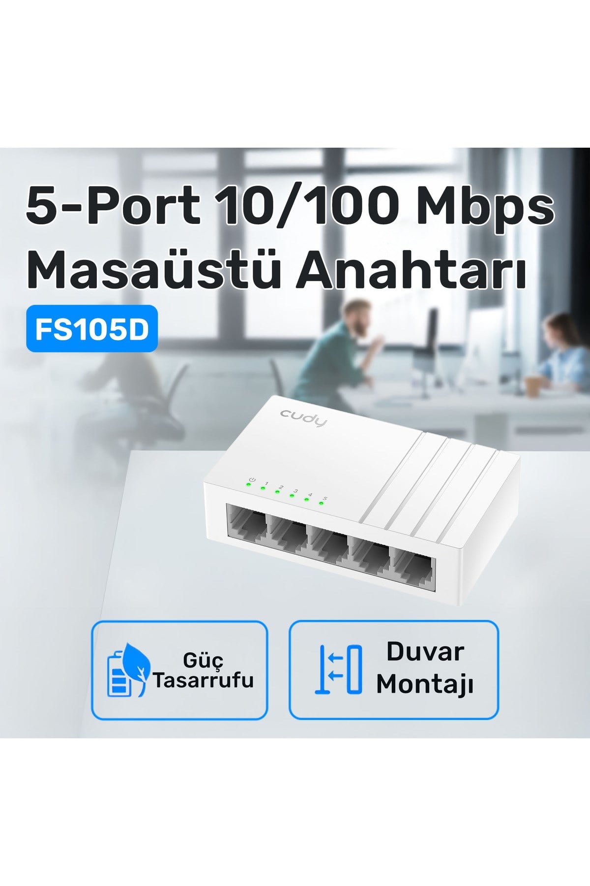 5port Fs105d 10/100 Yönetilemez Switch