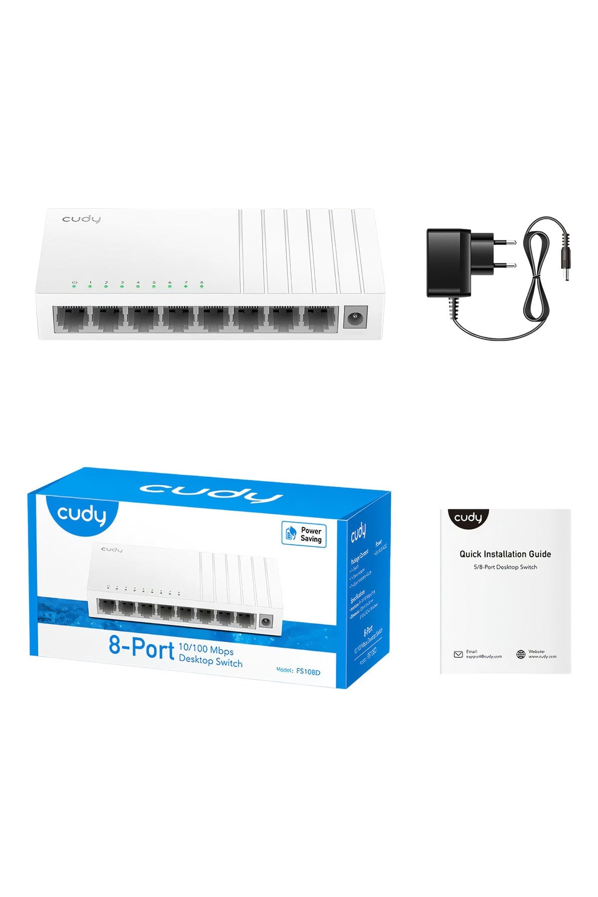 8port Fs108d 10/100 Yönetilemez Switch