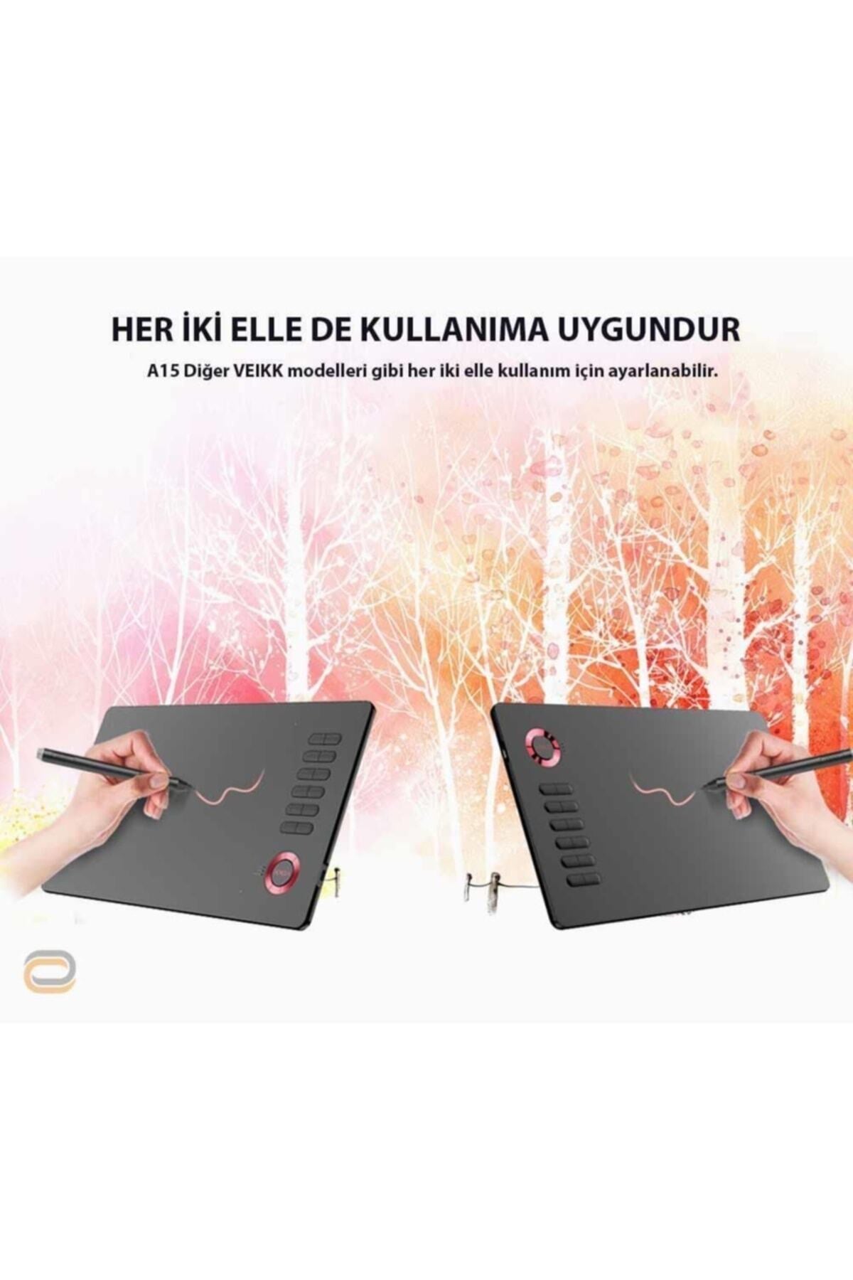A15 16384 Levels Zoom Uyumlu 5080LPI Grafik Tablet+Kalem