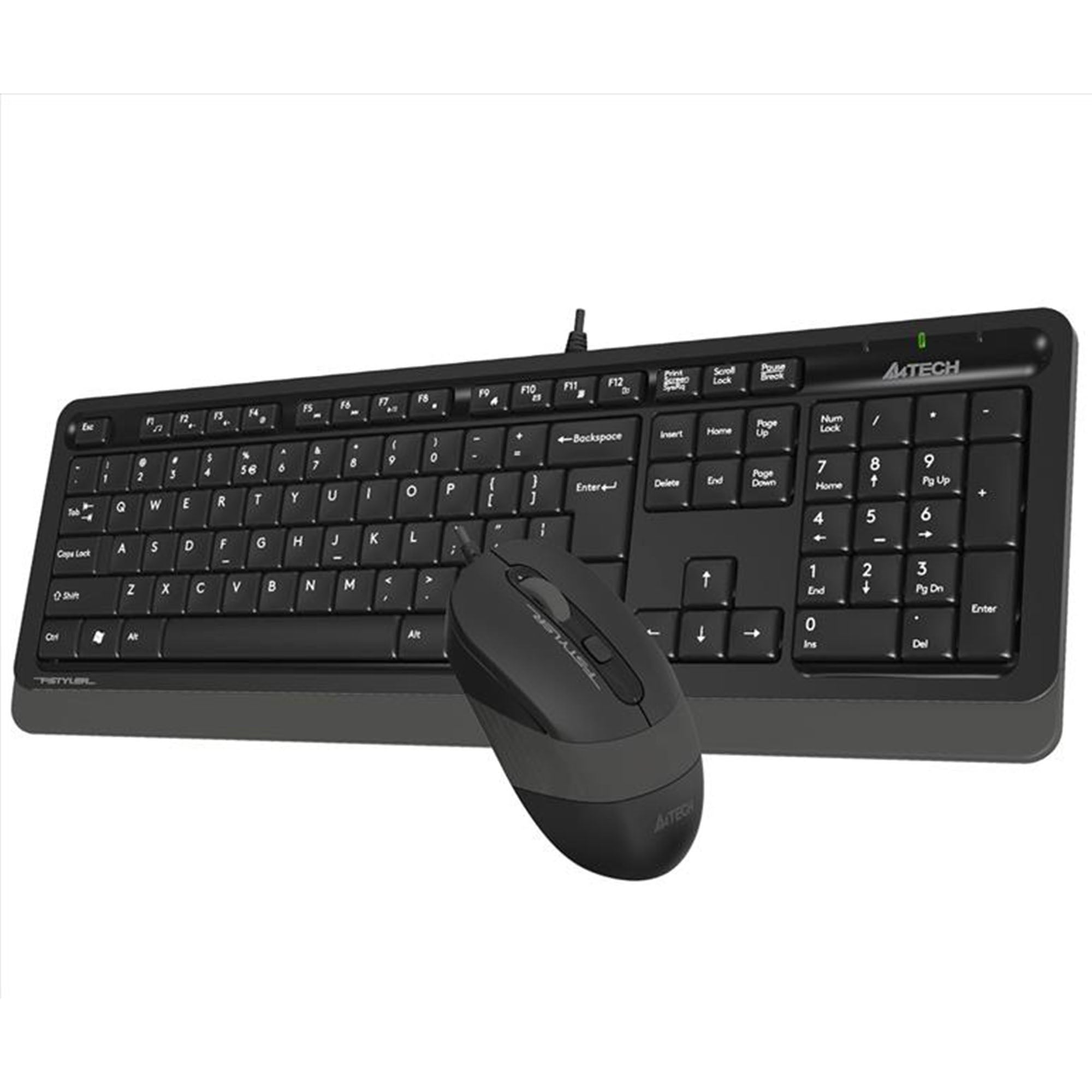 A4 TECH F1010 Q Türkçe USB Multimedya Gri 1600dpi Klavye+ Mouse