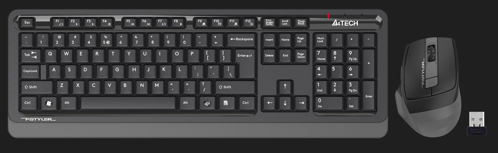 A4 TECH FG1035 Q Türkçe Kablosuz Gri 2000dpi Klavye+ Mouse