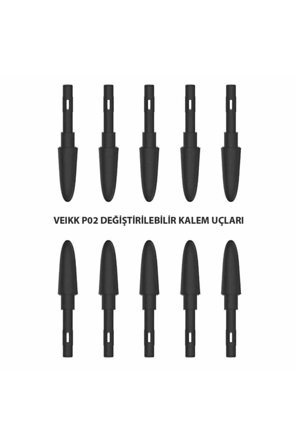 A50, A15 Ve A15 Pro Grafik Tablet Kalemi Için 10 Adet Kalem Ucu-nipp02