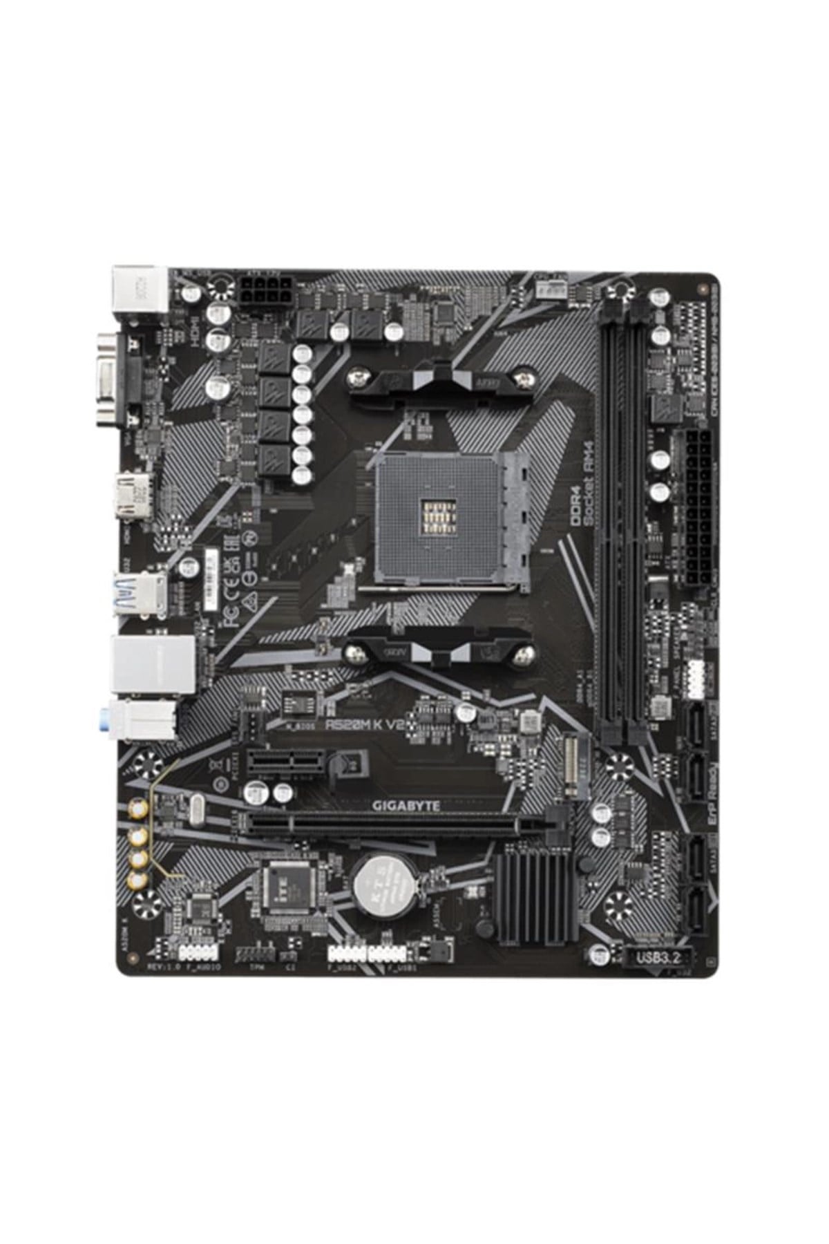 A520m-k V2 Ddr4 5100mhz 1xvga 1xhdmı 1xm.2 Usb 3.2 Matx Am4 (amd Am4 5000/4000 /3000 Serisi