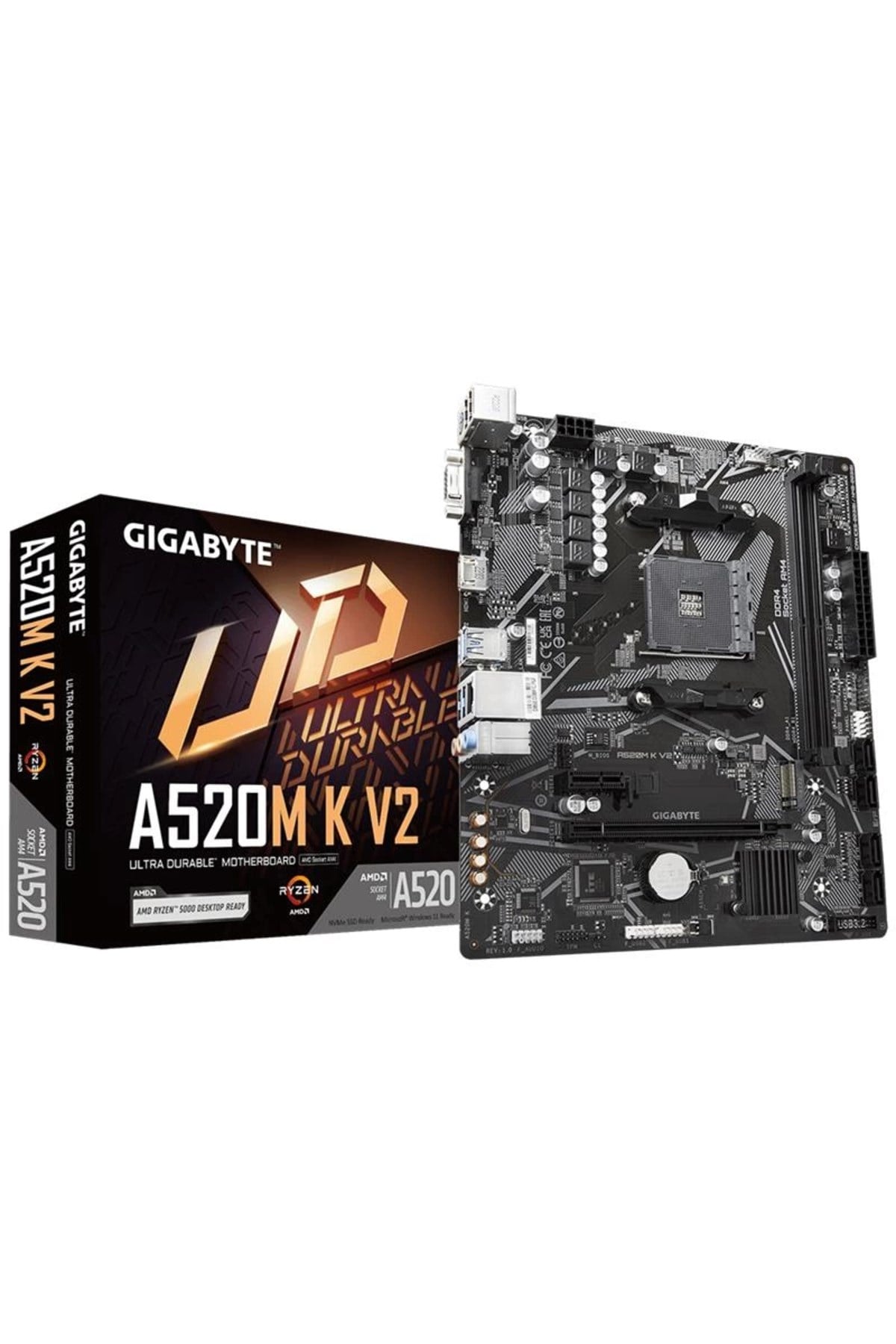 A520m-k V2 Ddr4 5100mhz 1xvga 1xhdmı 1xm.2 Usb 3.2 Matx Am4 (amd Am4 5000/4000 /3000 Serisi