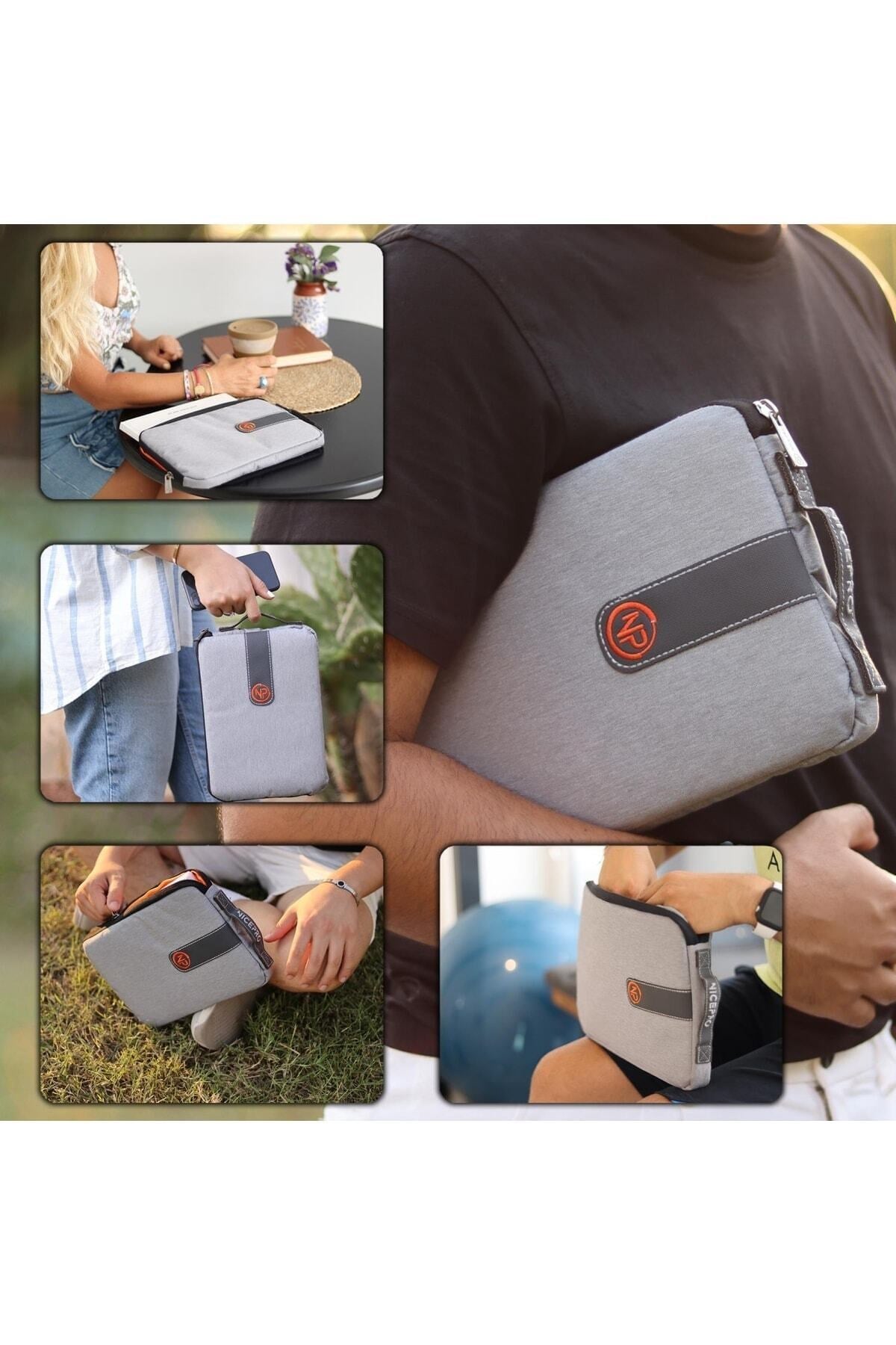 Ace Mini 10 Apple Ipad, Lenovo, Huawei, Samsung Uyumlu Tablet Kılıfı/çantası-açık Gri