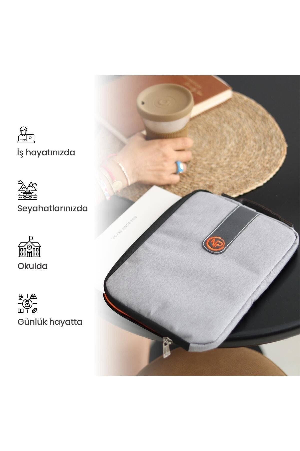 Ace Mini 10 Apple Ipad, Lenovo, Huawei, Samsung Uyumlu Tablet Kılıfı/çantası-açık Gri