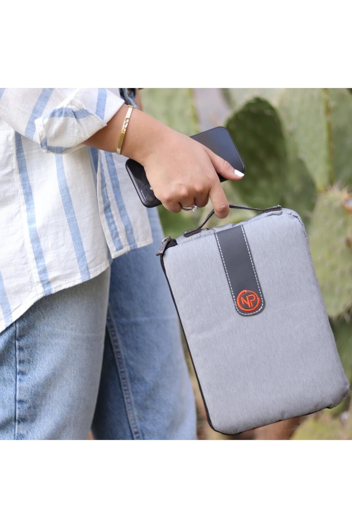 Ace Mini 10 Apple Ipad, Lenovo, Huawei, Samsung Uyumlu Tablet Kılıfı/çantası-açık Gri