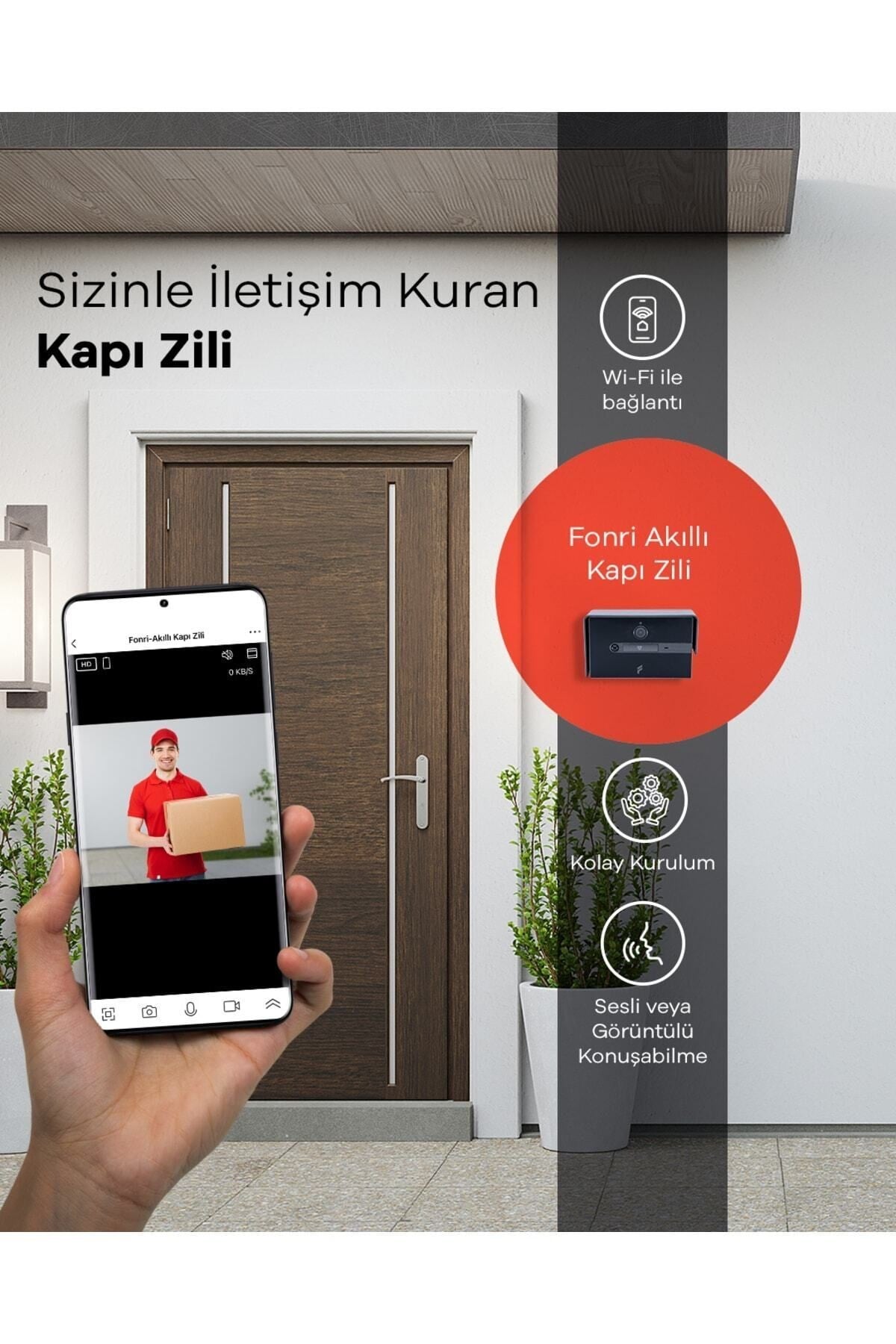 Akıllı Görüntülü Kapı Zili Wifi