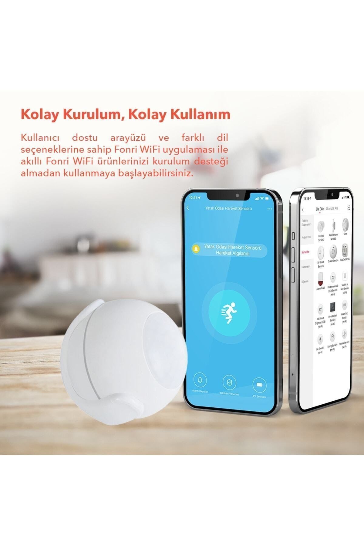 Akıllı Hareket Sensörü, Google Asistan, Siri Destekli, Uzaktan Kontrol, Tuya Destekli