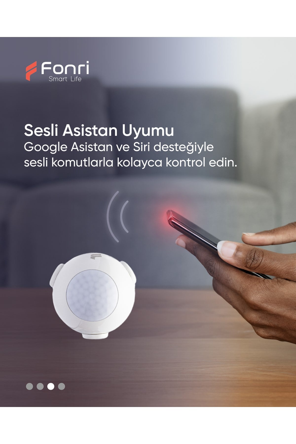 Akıllı Hareket Sensörü, Google Asistan, Siri Destekli, Uzaktan Kontrol, Tuya Destekli