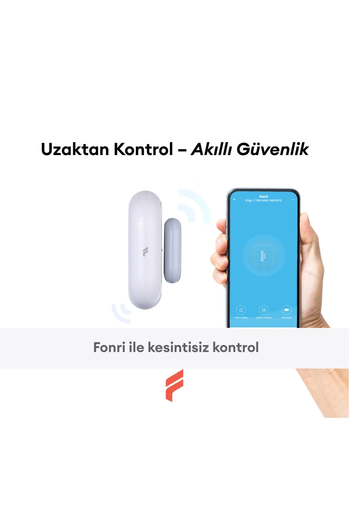 Akıllı Kablosuz Kapı Pencere Sensörü, Mobil Bildirim, Wifi, Uzaktan Takip, Google Asistan Ve Tuya