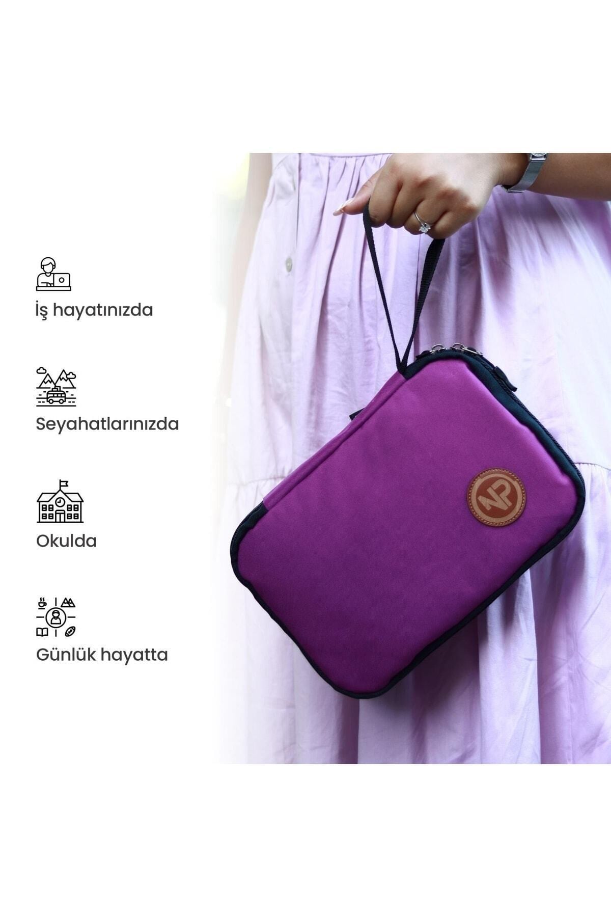 Array Kablo, Makyaj Ve Aksesuar Organizer Çantası-lila