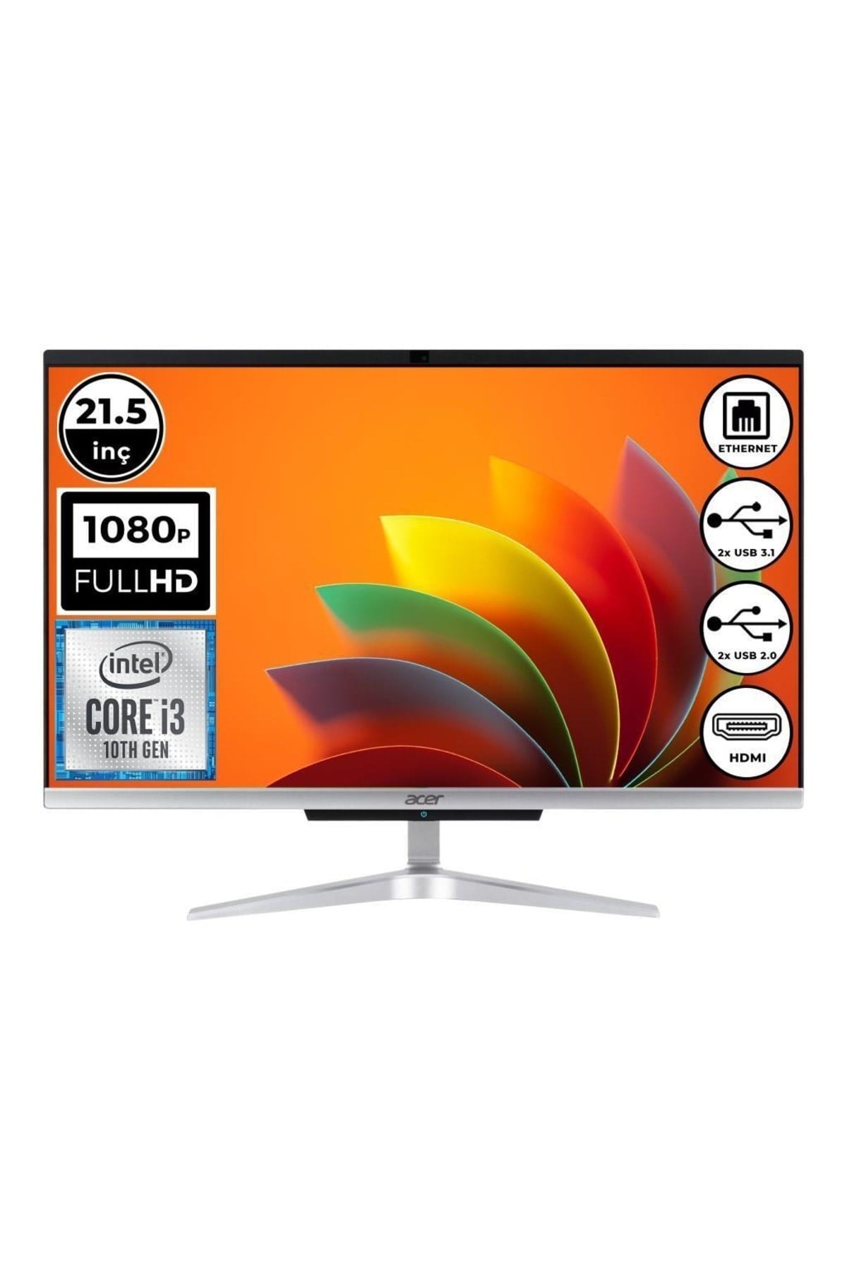 Aspire C22-963 Dq.benem.006a2 I3-1005g1 8gb 512ssd 21.5