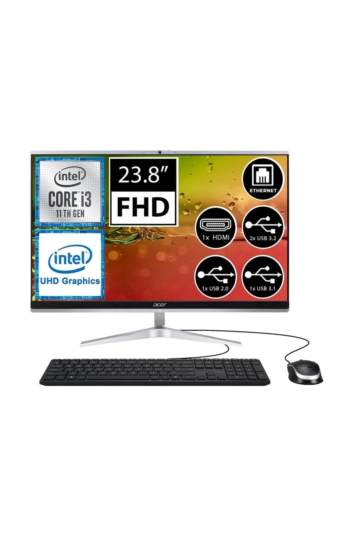 Aspire C24-1650 Dq.bftem.00a I3-1115g4 4gb 256ssd 23.8