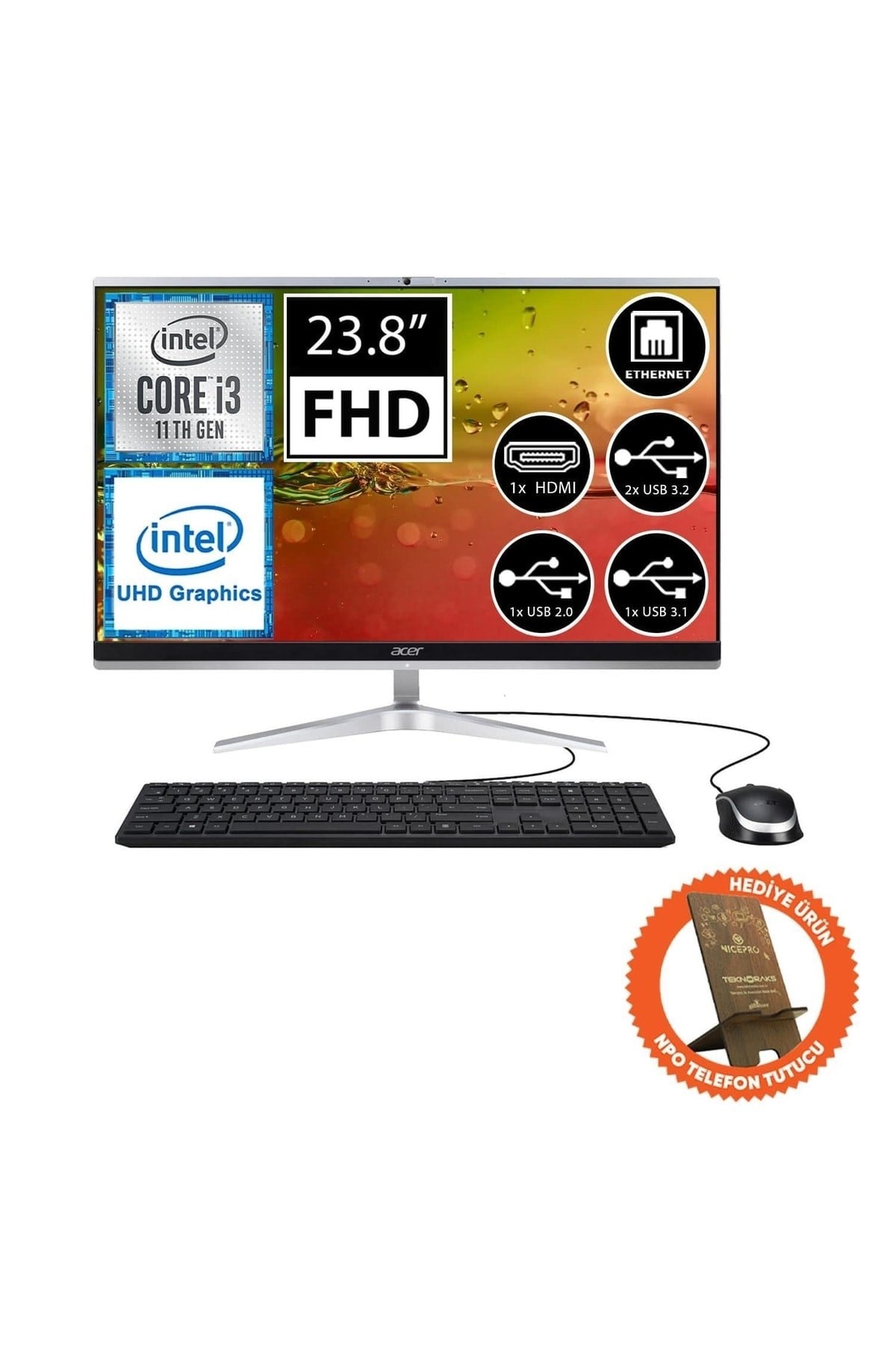 Aspire C24-1650 Dq.bftem.00a04 I3-1115g4 16gb 256ssd 23.8