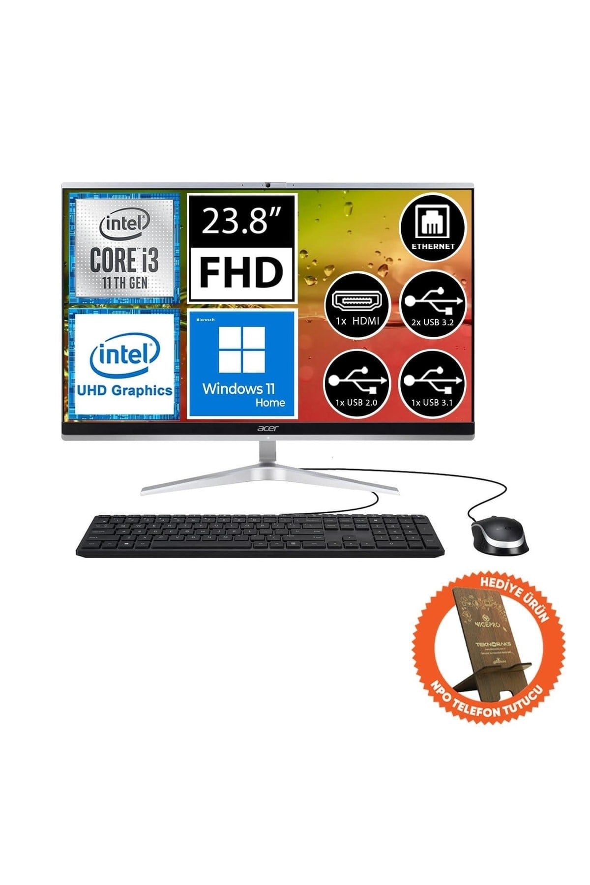 Aspire C24-1650 Dq.bftem.00a08 I3-1115g4 16gb 512ssd 23.8