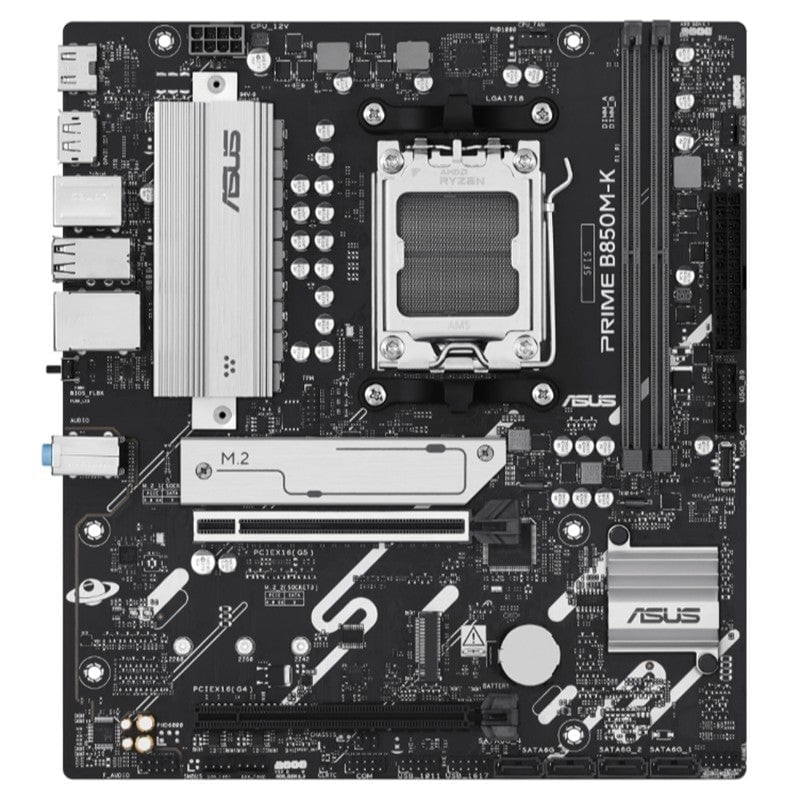 Asus Prime B850m-k Ddr5 8400mhz 1xhdmi 1xdp 2xm.2 Usb2.0 Matx Am5(amd Am5 9000/8000/7000 Serileri Ile Uyumlu)