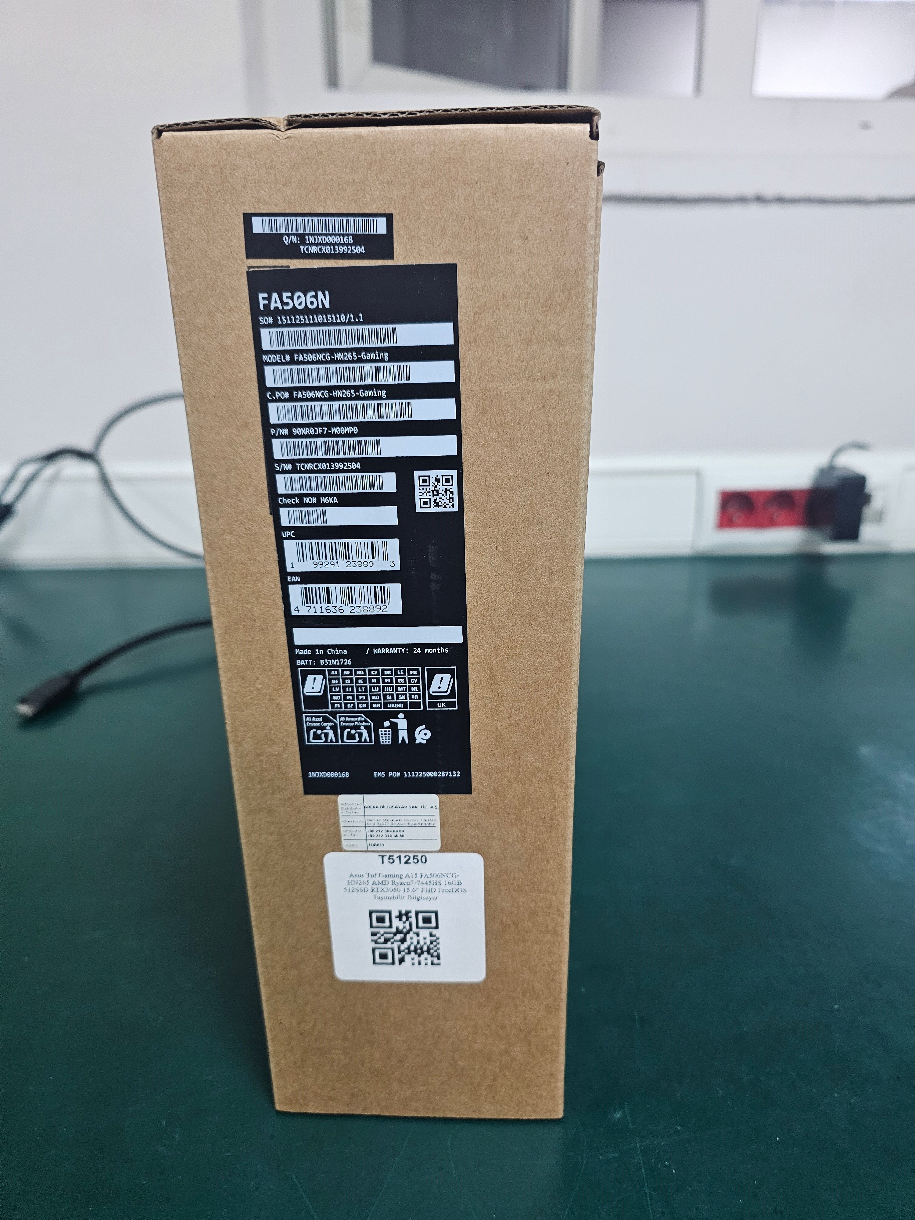 Asus Tuf Gaming A15 FA506NCG-HN265 AMD Ryzen7-7445HS 16GB 512SSD RTX3050 15.6