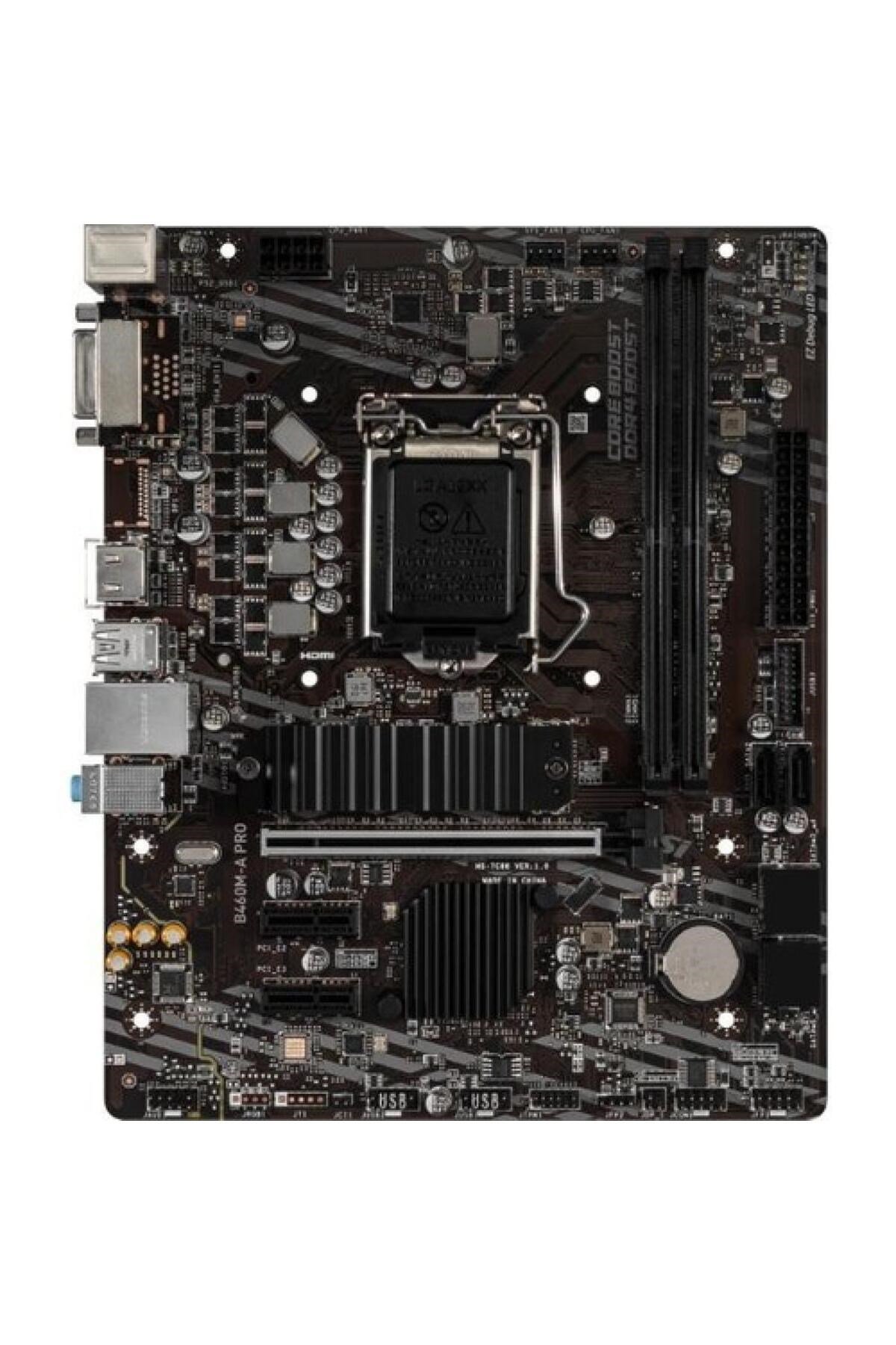 B460ma Pro 2xddr4 1xdvi/1xhdmi 1xglan 1xm.2 1200pin Anakart