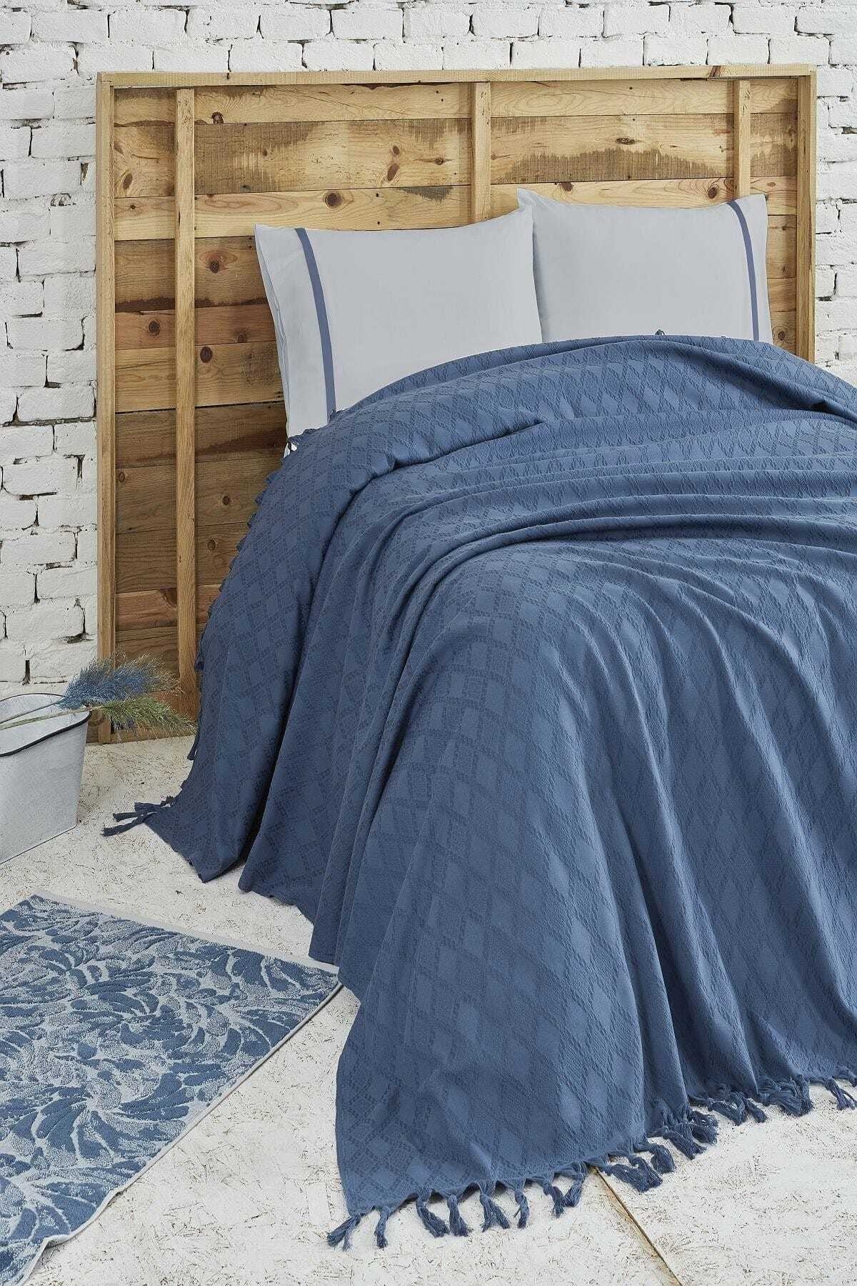 Balera Tek Kişilik Pike Mavi 160x220