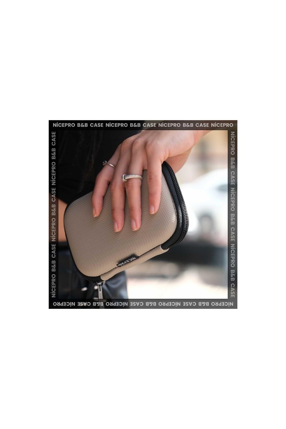 B&b Small Case Ultra Darbe Korumalı,kablo,hdd Ve Aksesuar Için Çok Amaçlı Hardcase Çanta-vizon
