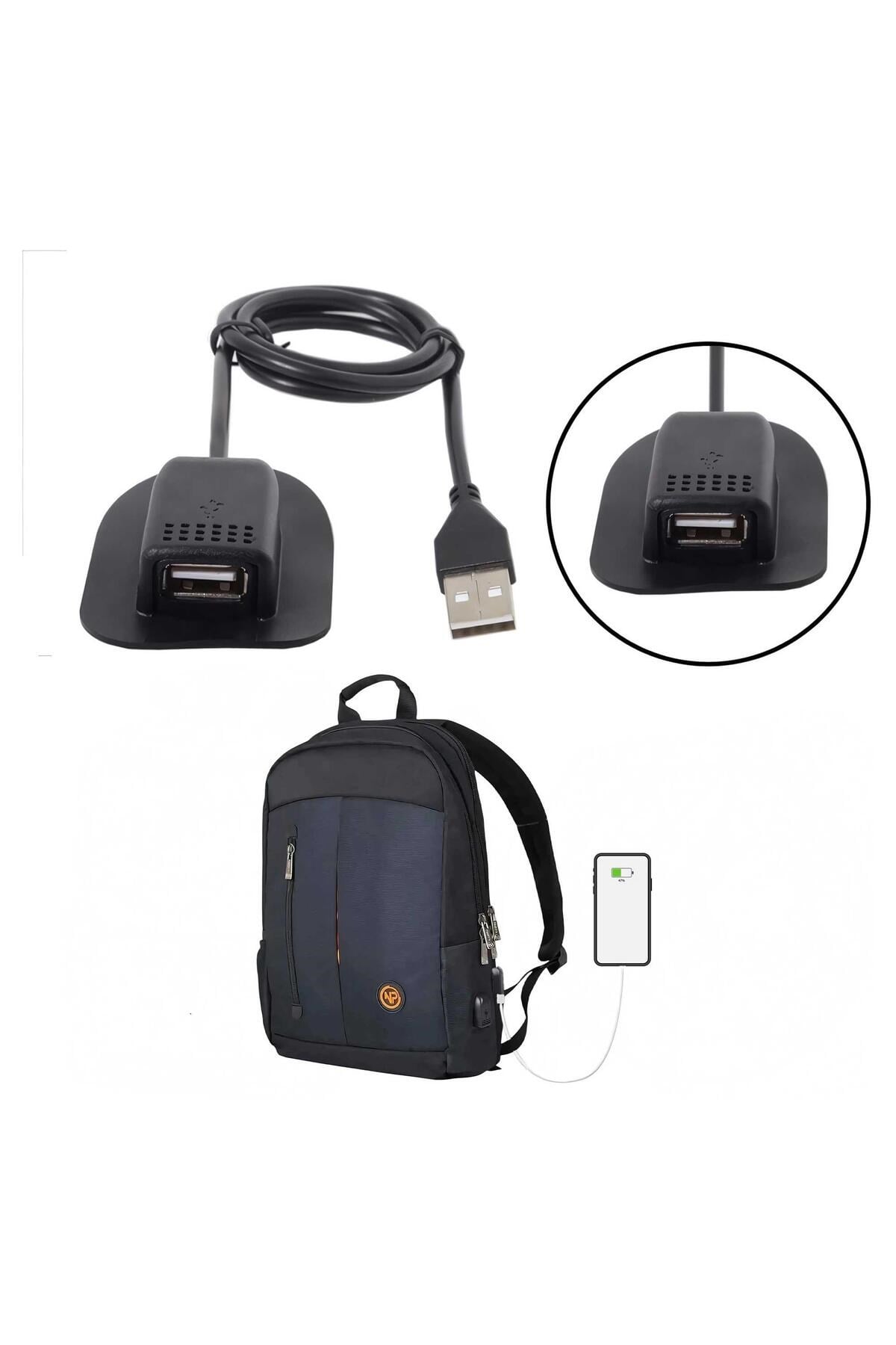 CKA Sırt Çantası Valiz Organizer USB Erkek/Dişi Çanta Şarj Kablosu ve Soketi