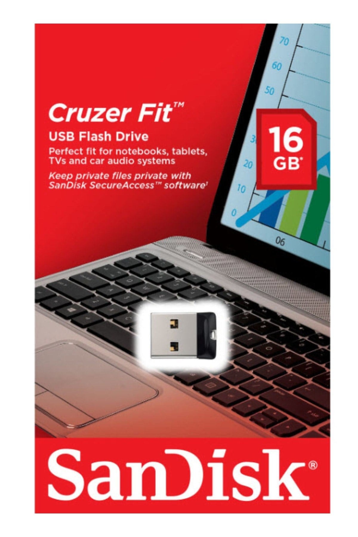 Cruzer Fit USB 2.0 Bellek 16 GB SDCZ33-016G-G35