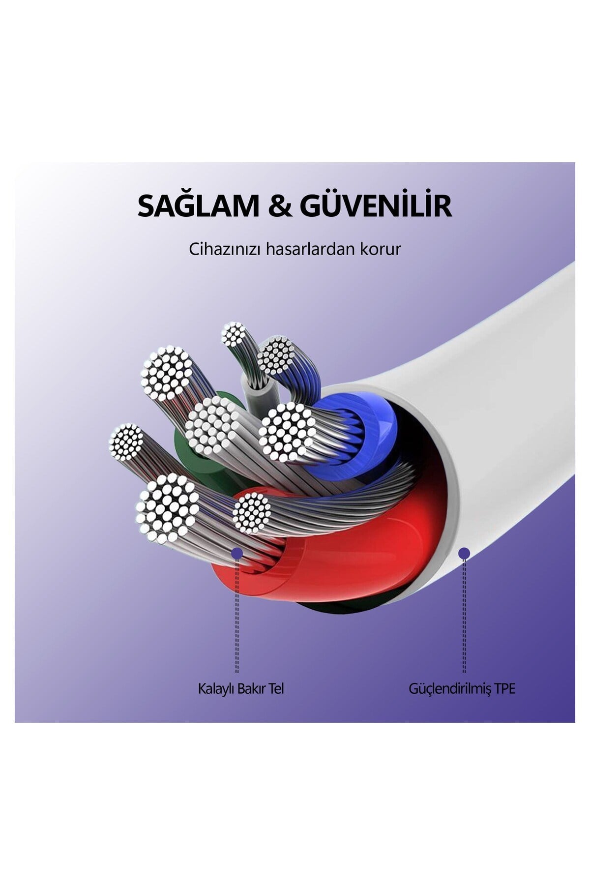CTC12 60W 1.2m TPE Type-C to Type-C Hızlı Şarj ve Data Kablosu