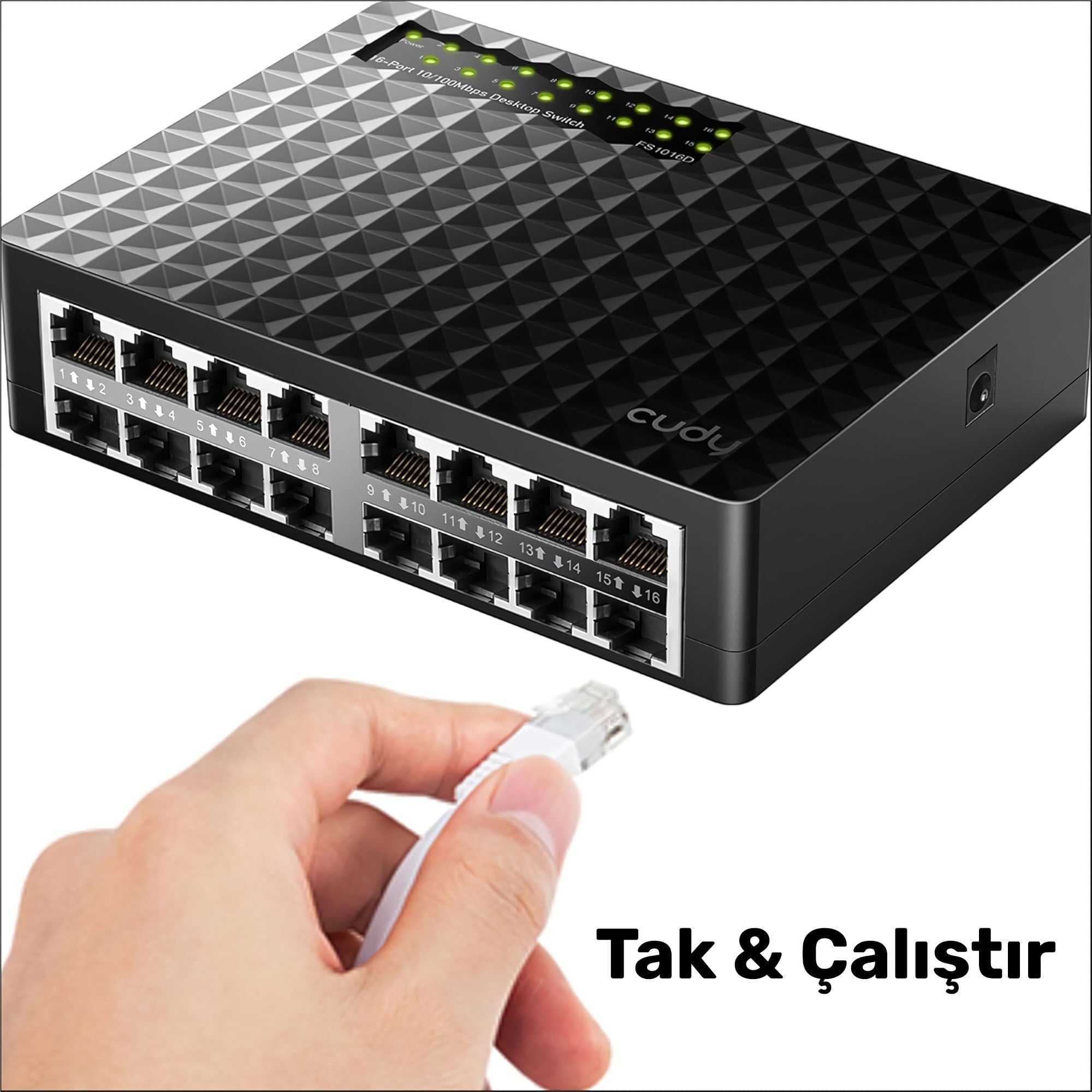 Cudy FS1016D 10/100Mbps 1,6 Gb/sn 16 Port Switch
