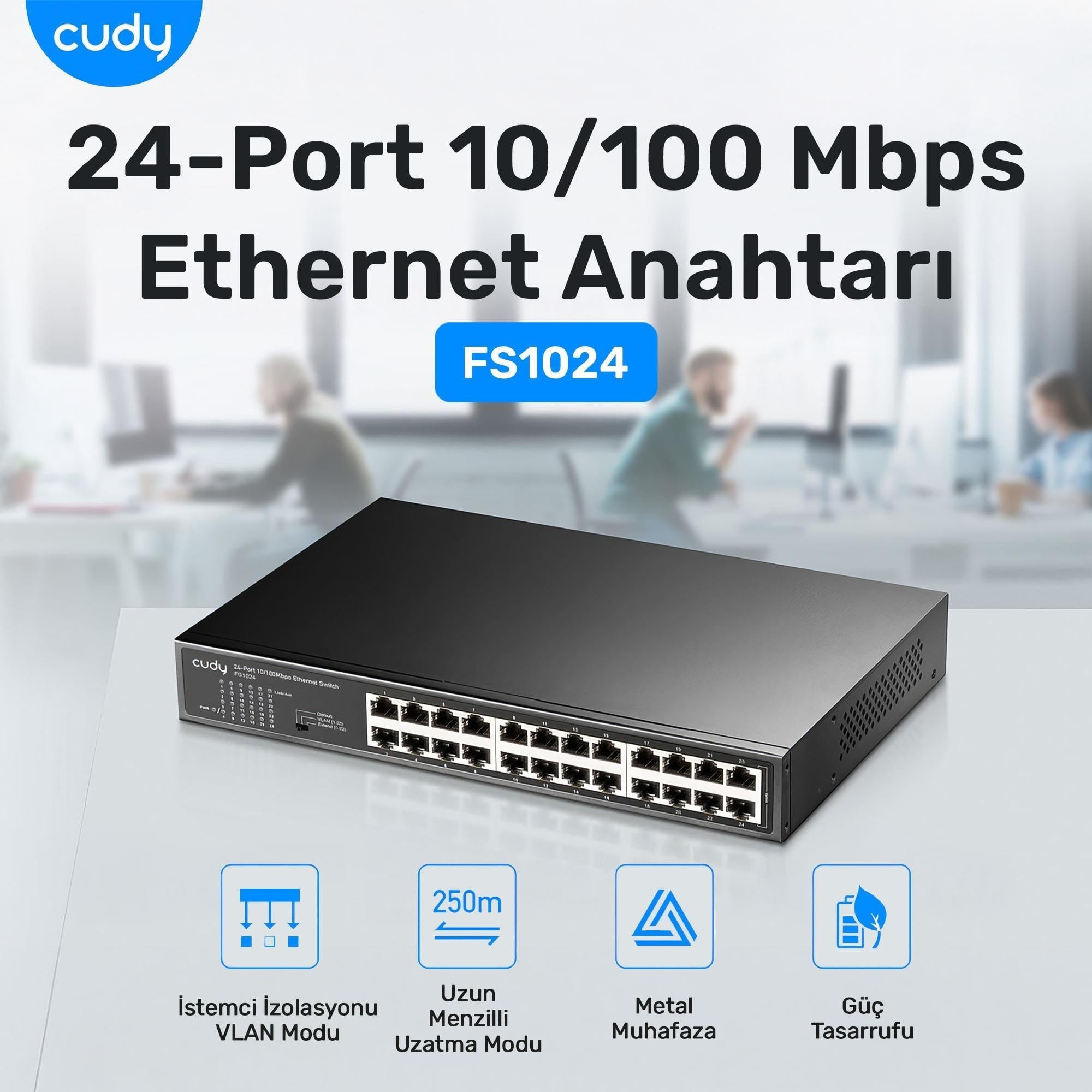 Cudy FS1024 24 Port 10/100Mbps Magabit Fast Ethernet Switch