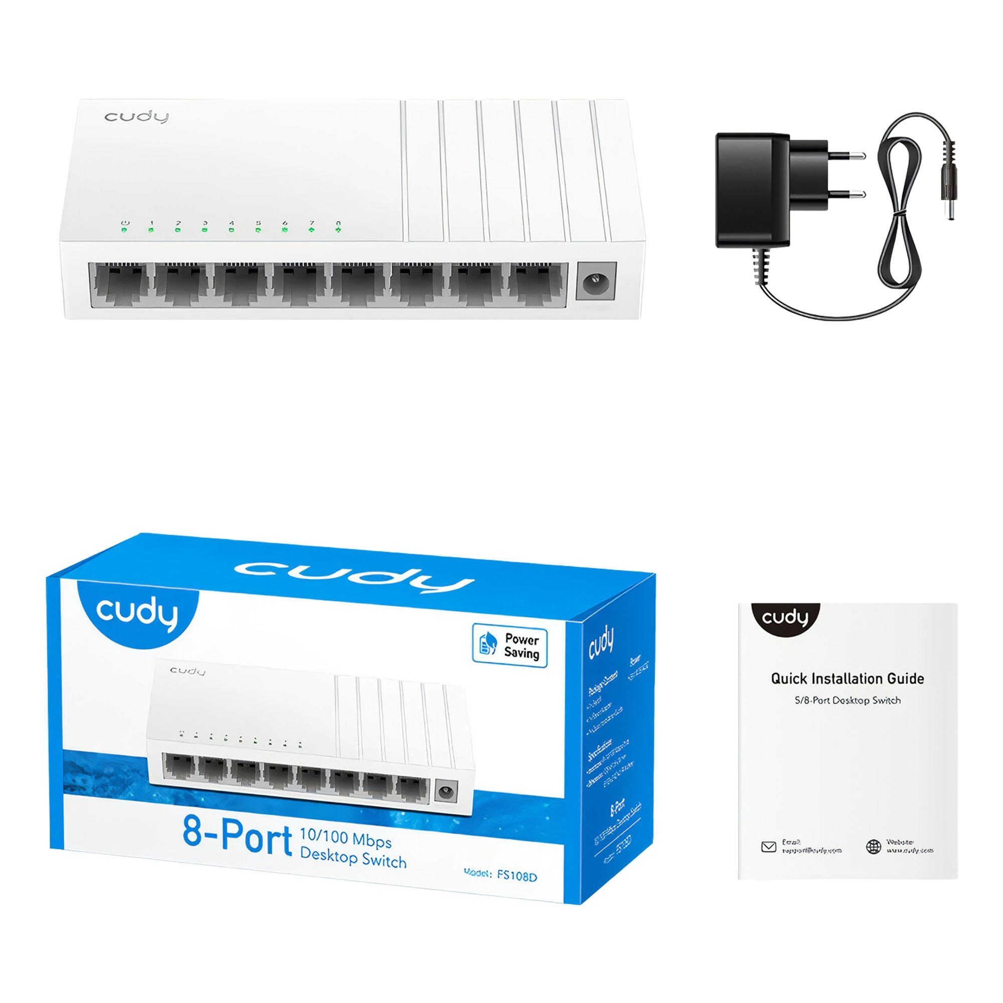 Cudy FS108D 10/100Mbps 8 Port Megabit Switch