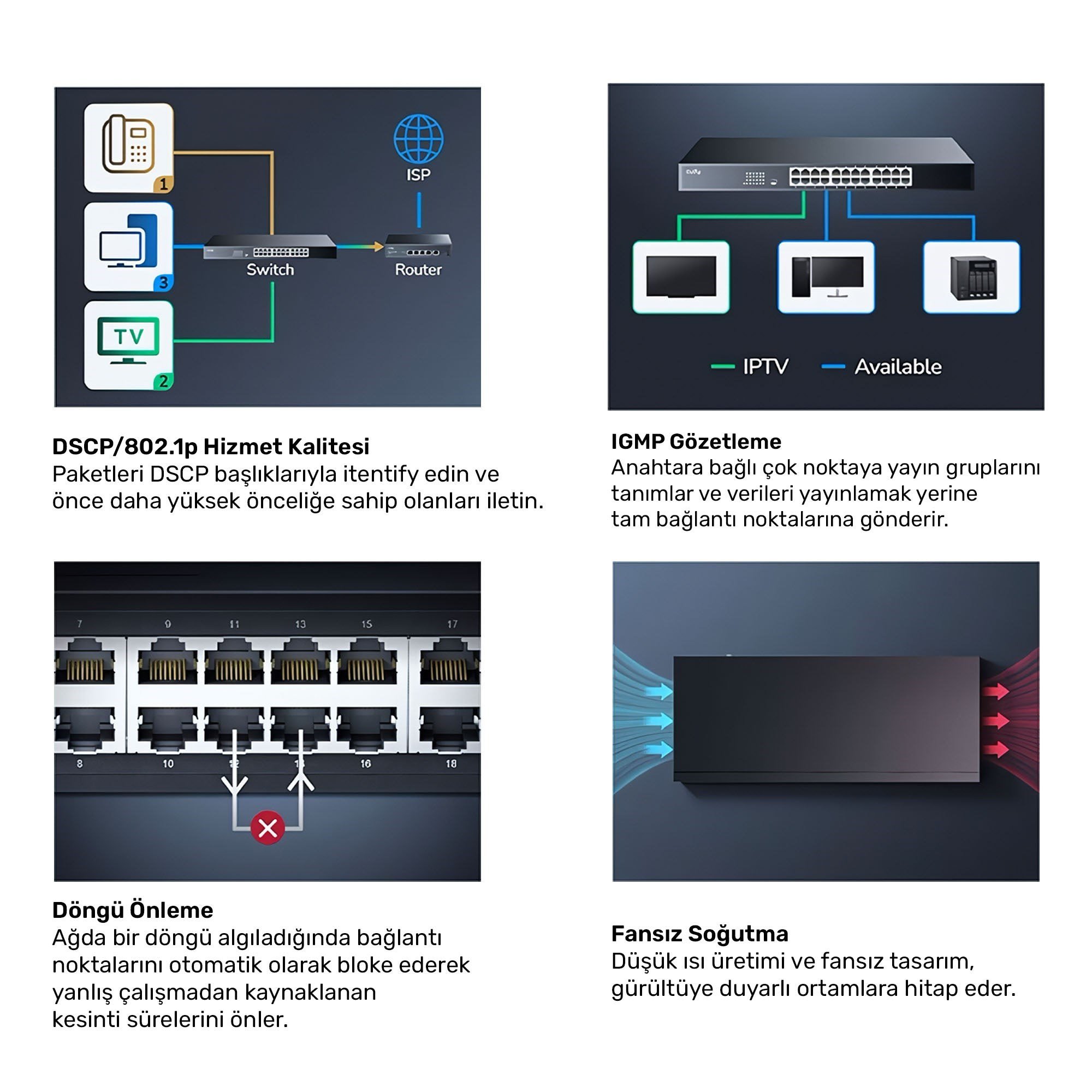Cudy GS1024 16K MAC, 24 Port Gigabit Metal Switch