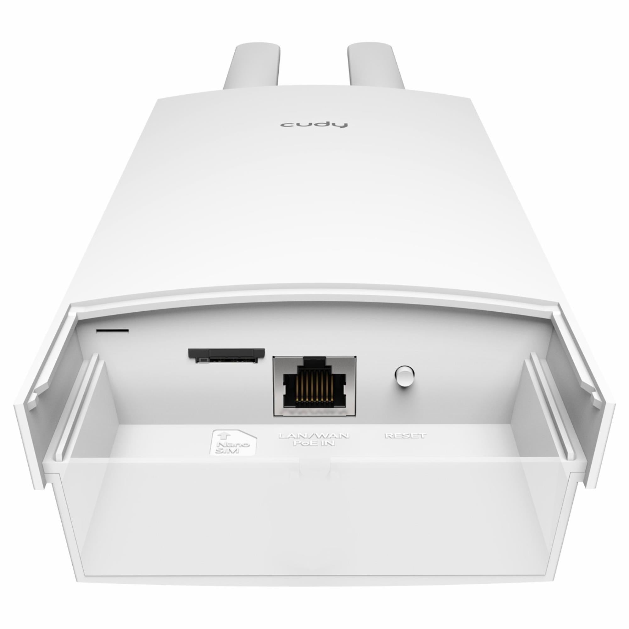 Cudy LT500 2,4GHz/5GHz,4Port, WiFi,4G LTE Cat.4,DDNS&VPN,IP65 Nano SIM Destekli Outdoor Mobil Router