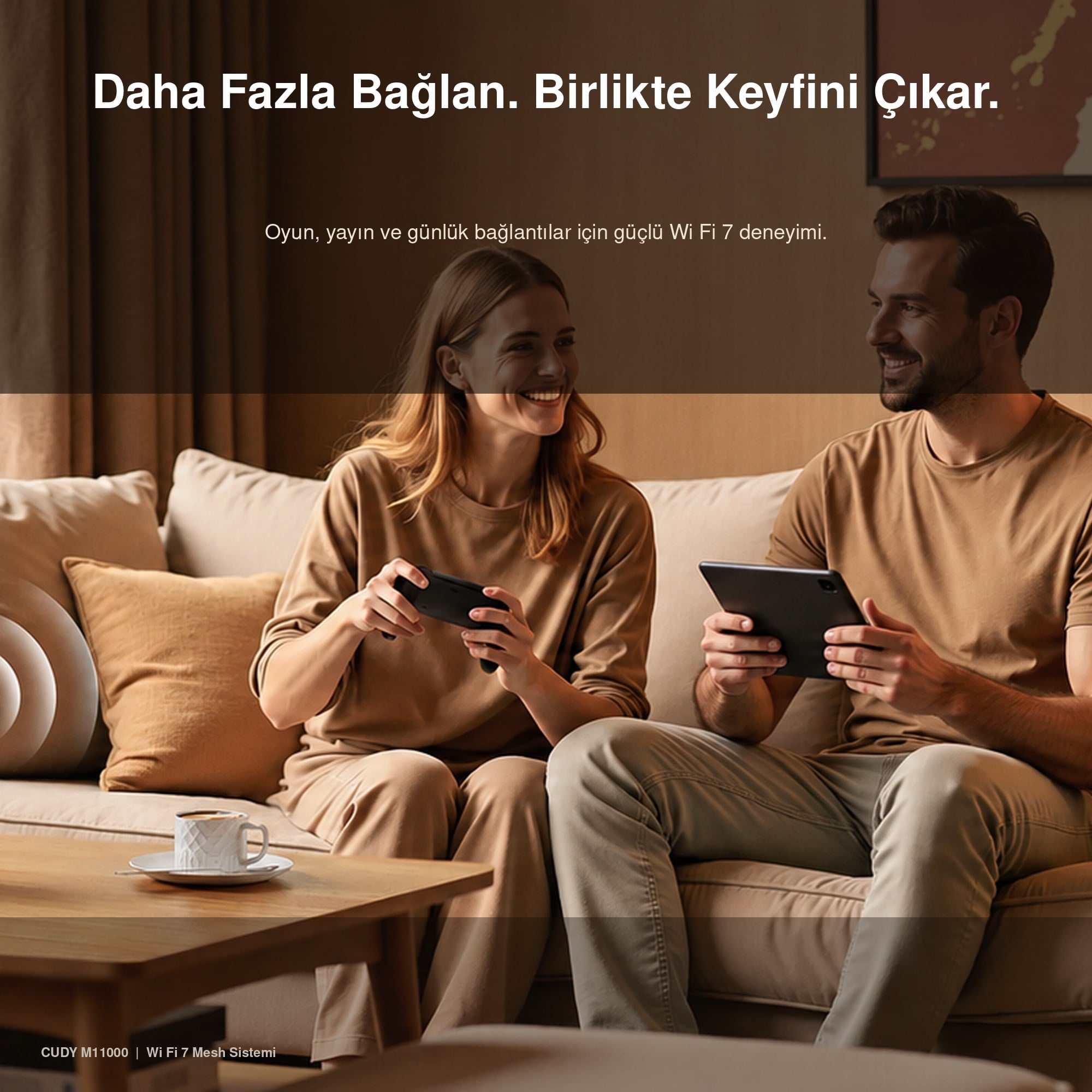 Cudy M11000 BE11000 2.5G Üç Bant Tüm Ev Mesh Wi‑Fi 7 Sistemi 10,7 Gbps 4×2.5G Port MLO 320 MHz 1'li Paket  