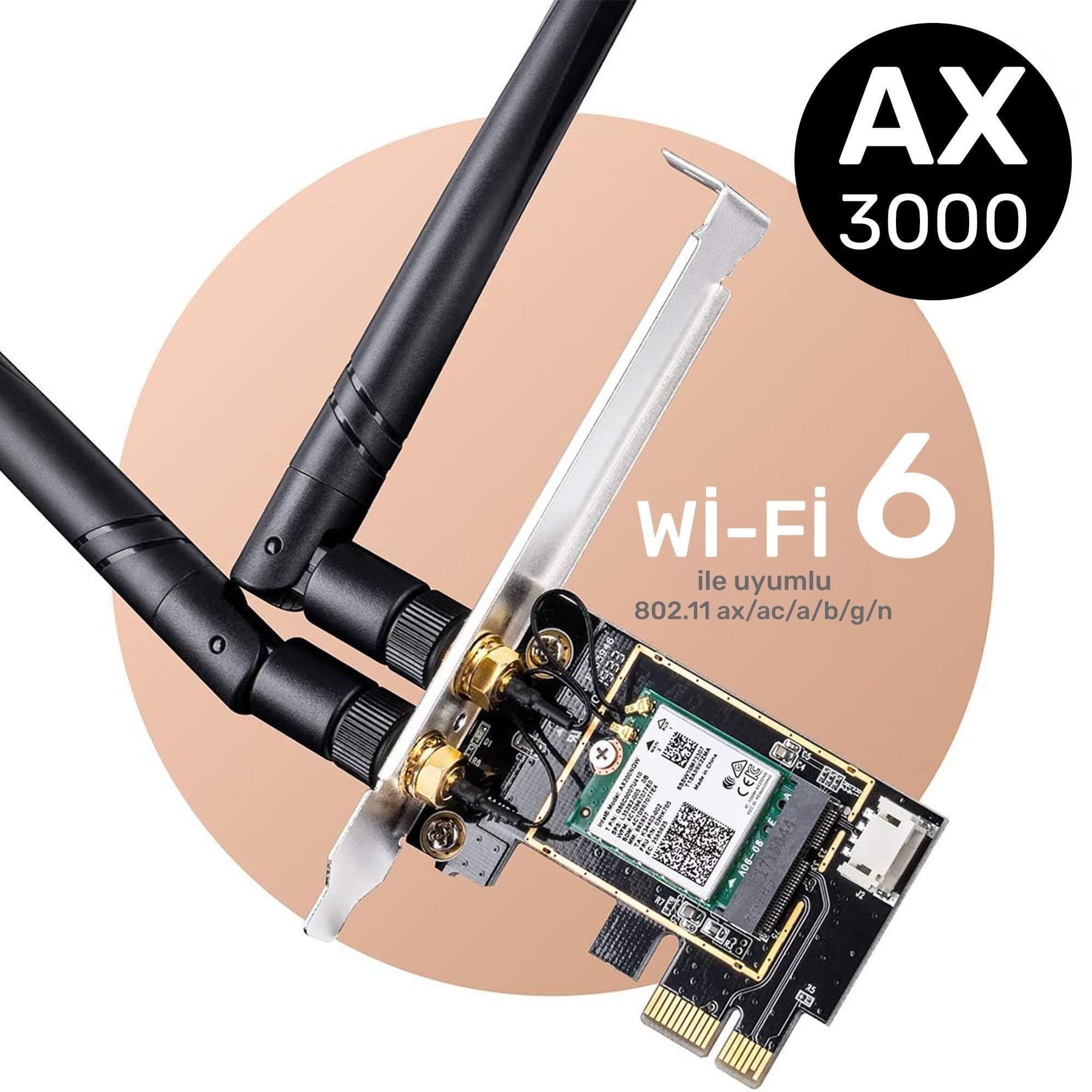 Cudy WE3000 5,2 Bluetooth, 2402Mbps Wi-Fi 6 Express Adaptör